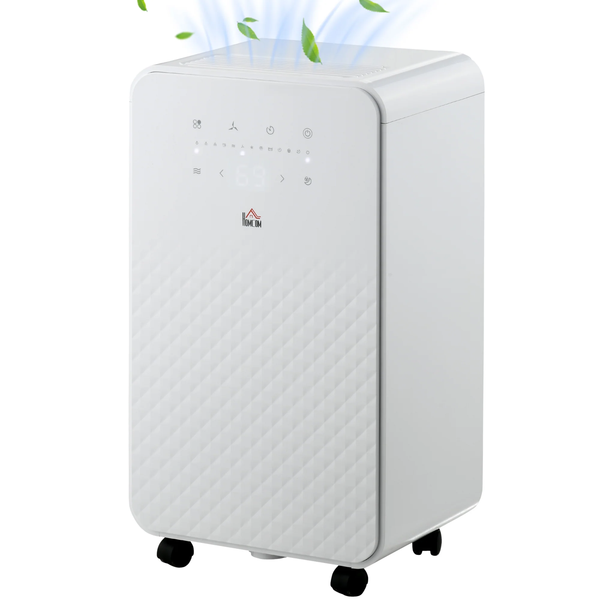 10L/Day 2000mL Portable Quiet Dehumidifier with Air Purifier Filter, White - Image 2