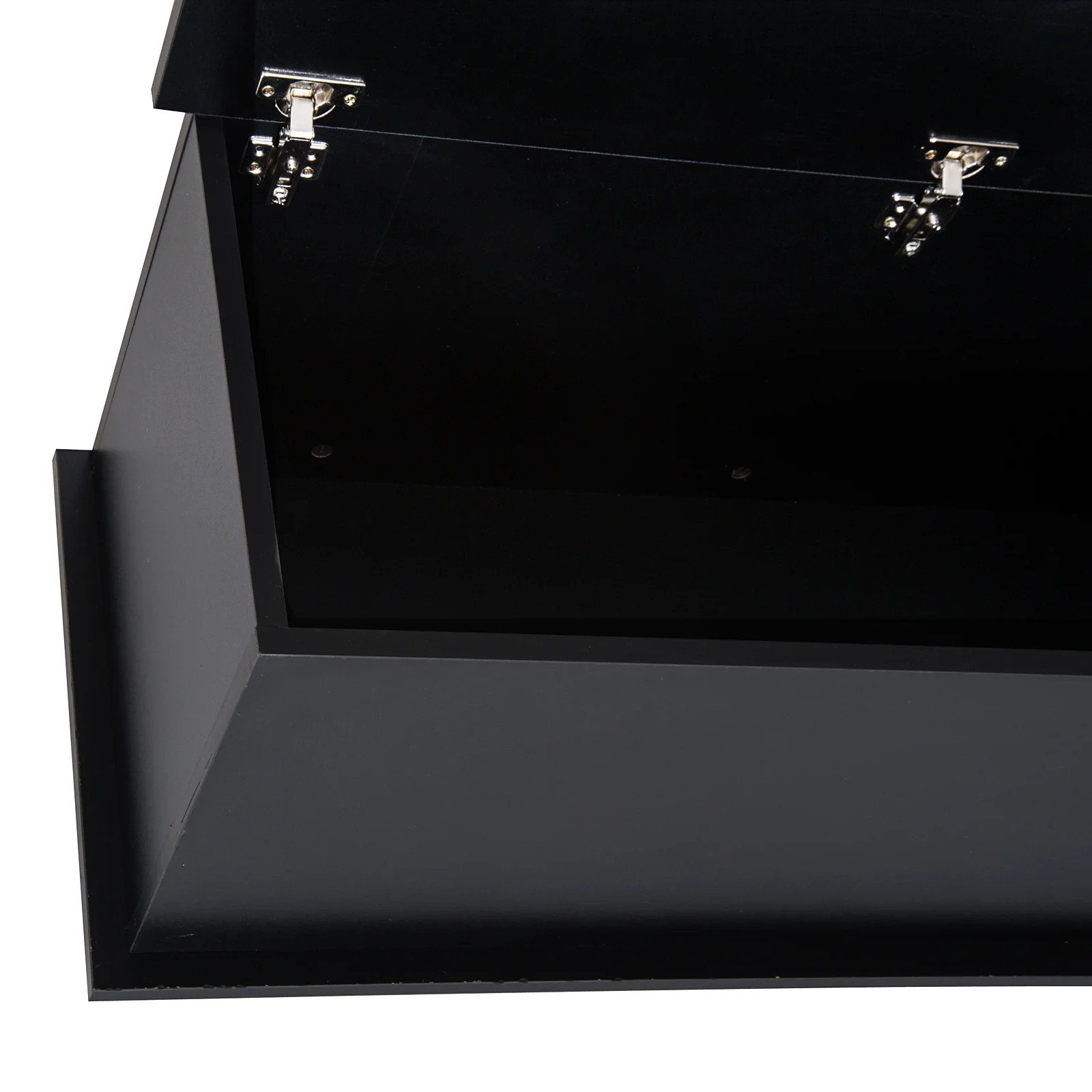 113L Storage Chest with Flip-Top Lid and 2 Safety Hinges for Living Room, Entryway, Black - Image 10