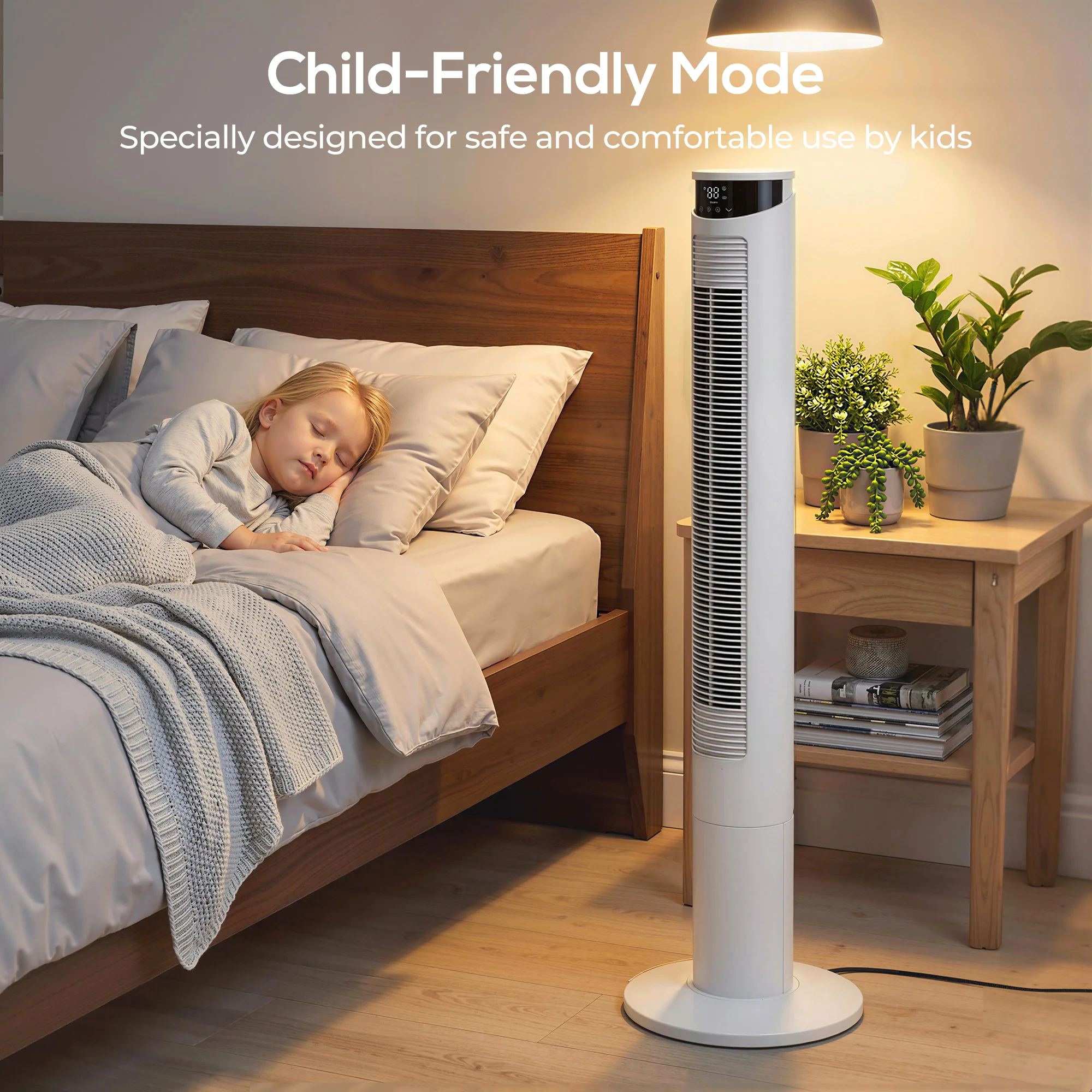 116 cm Smart Whisper-Quiet WiFi Tower Fan with Multi-Speed Modes, White - Image 11