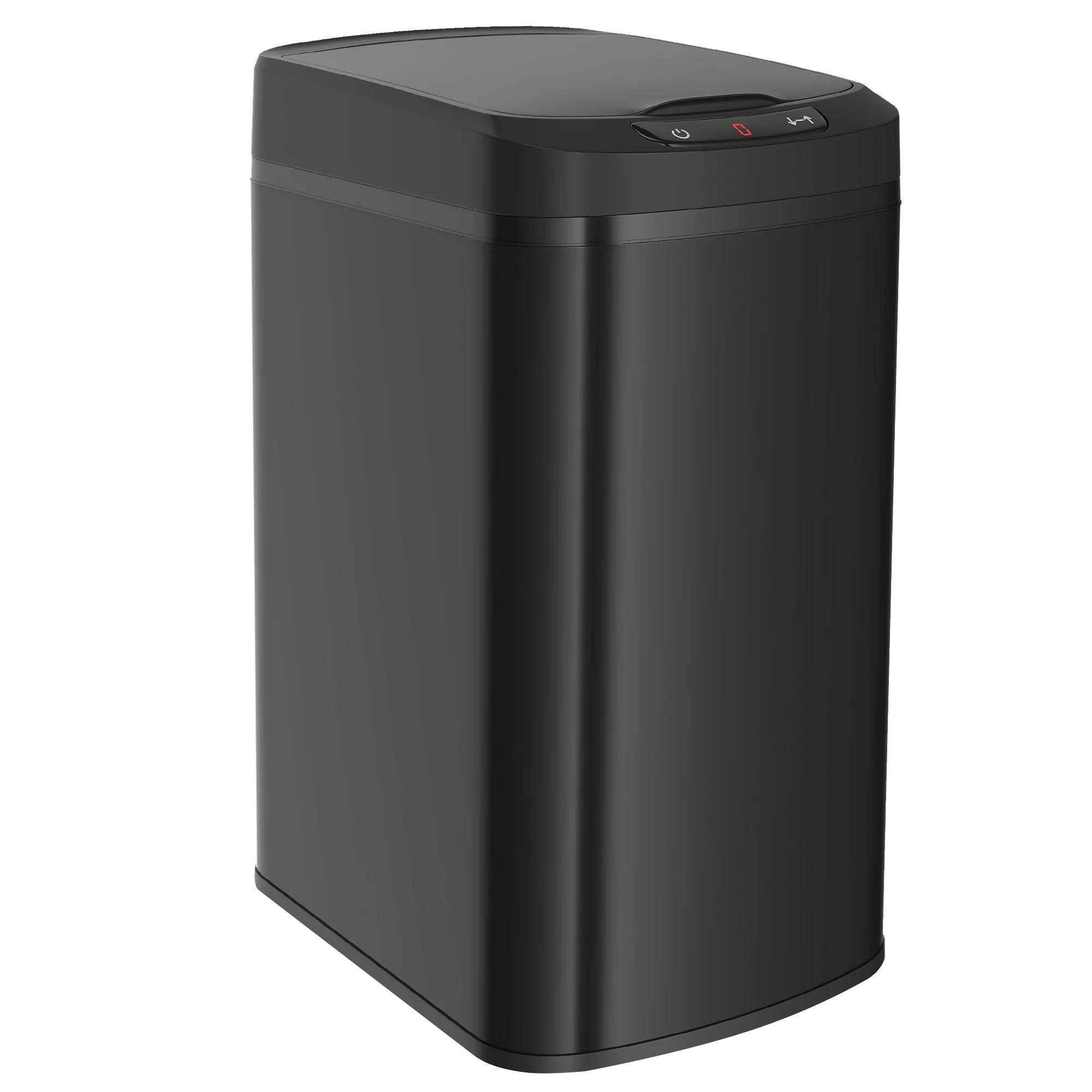 Automatic 12L Touchless Motion Sensor Bin, Compact Trash Can for Kitchen, Black - Image 2