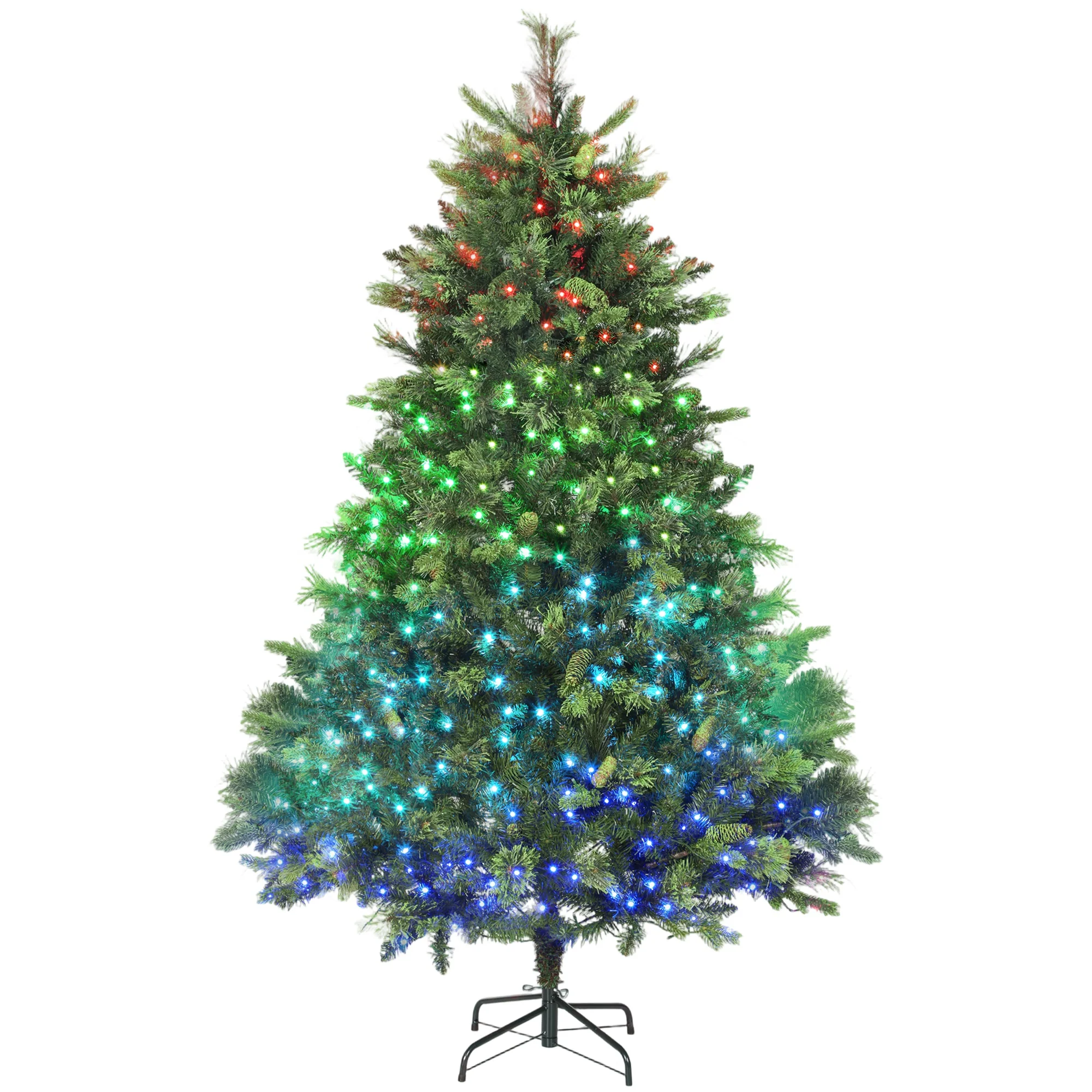 180cm Prelit Christmas Tree with DIY LED Lights, Adjustable Brightness and Speed, Remote - Image 12