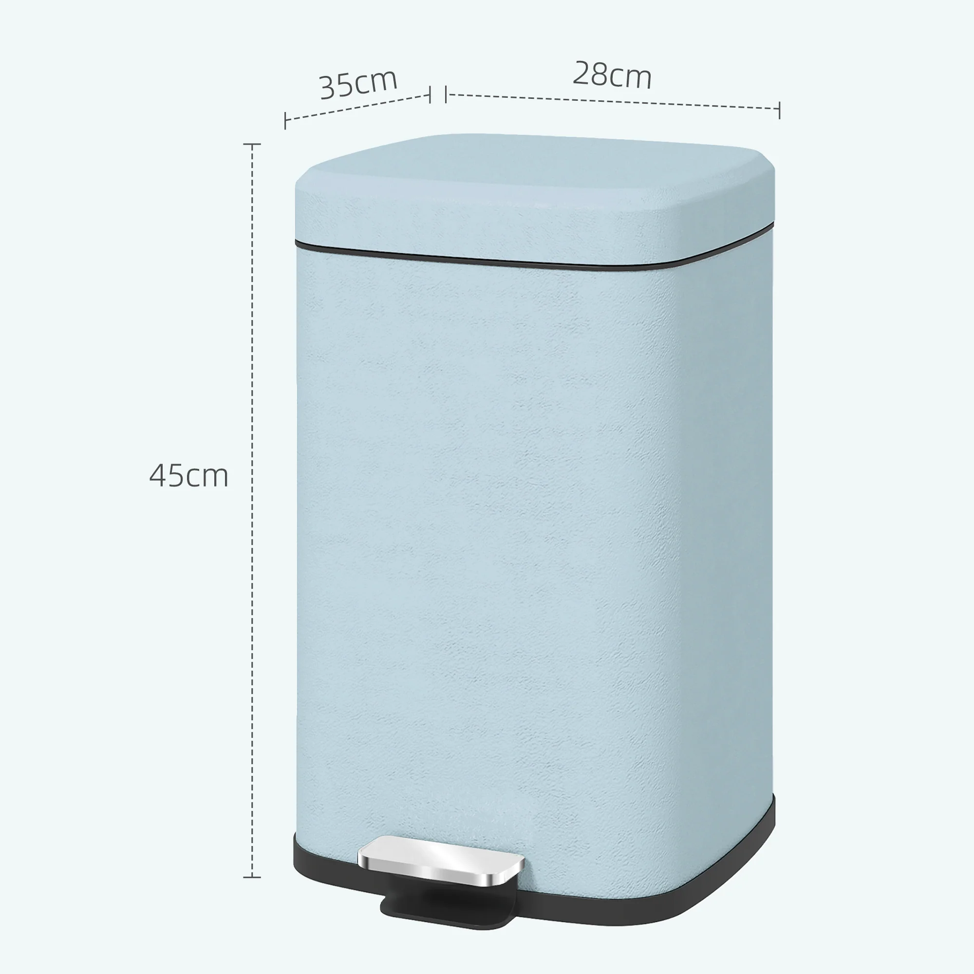20L Fingerprint Proof Kitchen Bin with Foot Pedal & Removable Inner Bucket, Light Green - Image 5
