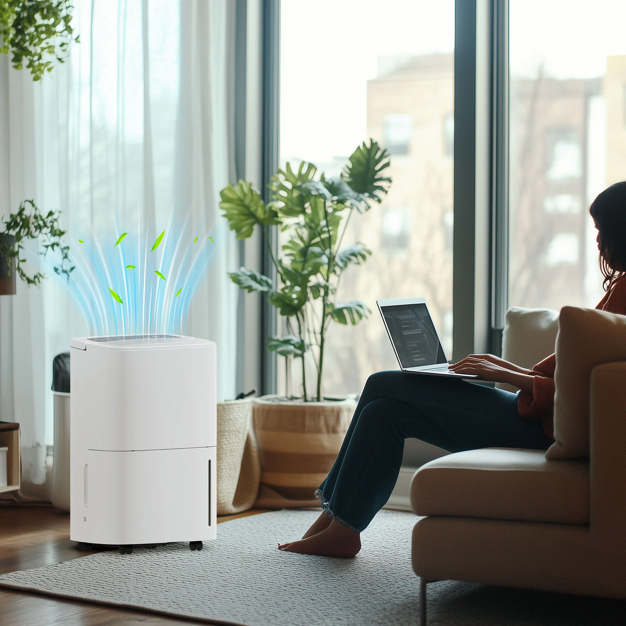 20L/Day Dehumidifier with Activated Carbon Air Filter for Home Damp, Laundry Drying - Image 3