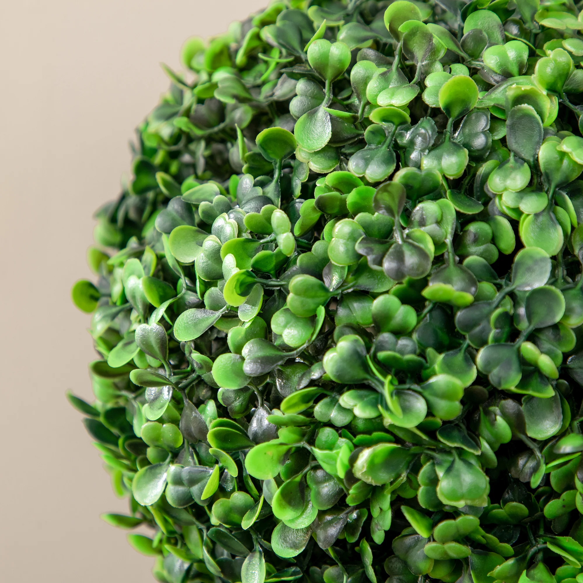 2ft Artificial Boxwood Topiary Ball Trees Set of 2, Decorative Potted Fake Plants, Green - Image 10