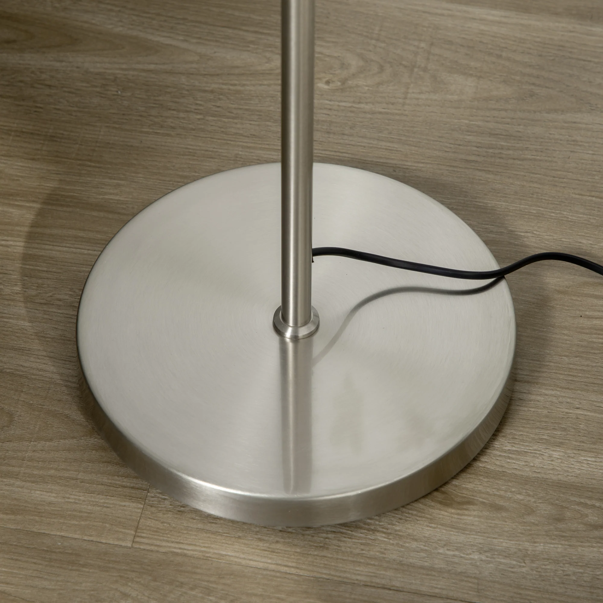 3-Light Tree Floor Lamps for Living Room with Globe Lampshade & Steel Base, Silver - Image 11