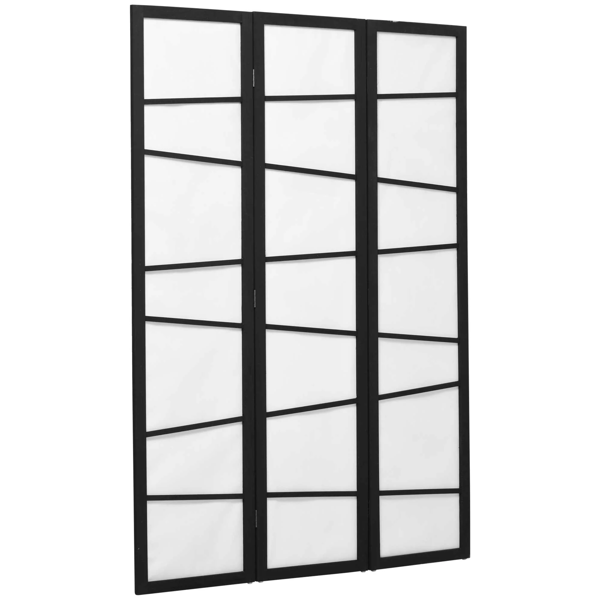 3 Panel Room Divider for Living Room, Bedroom, Wooden Folding Privacy Screen,  White - Image 2