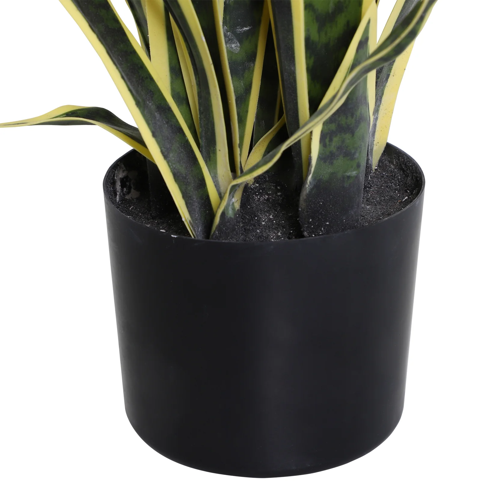 30" Artificial Snake Plant, Artificial Tree with 21 Leaves in Pot, Decorative Fake Plant for Home, Office, Green - Image 6