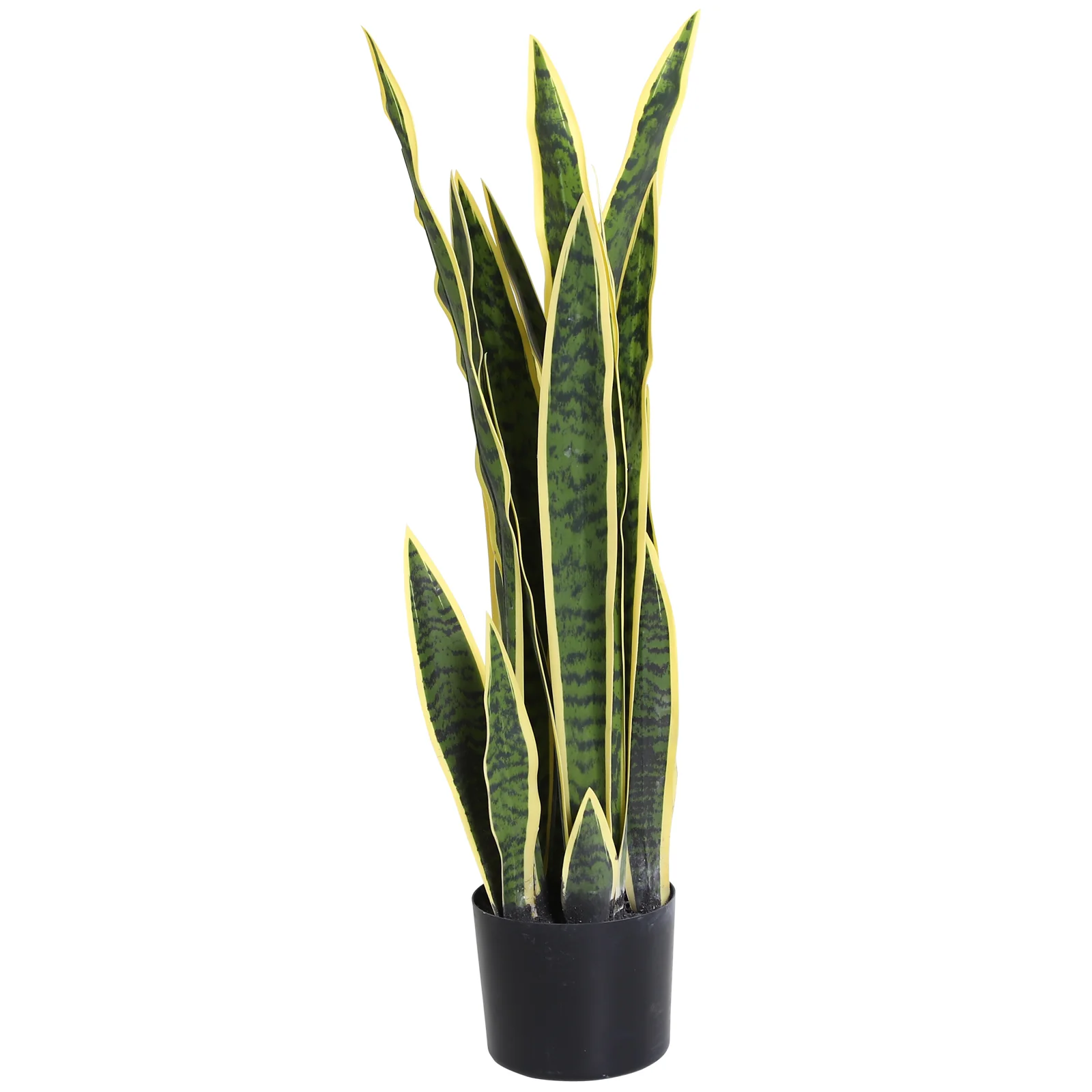 30" Artificial Snake Plant, Artificial Tree with 21 Leaves in Pot, Decorative Fake Plant for Home, Office, Green - Image 8
