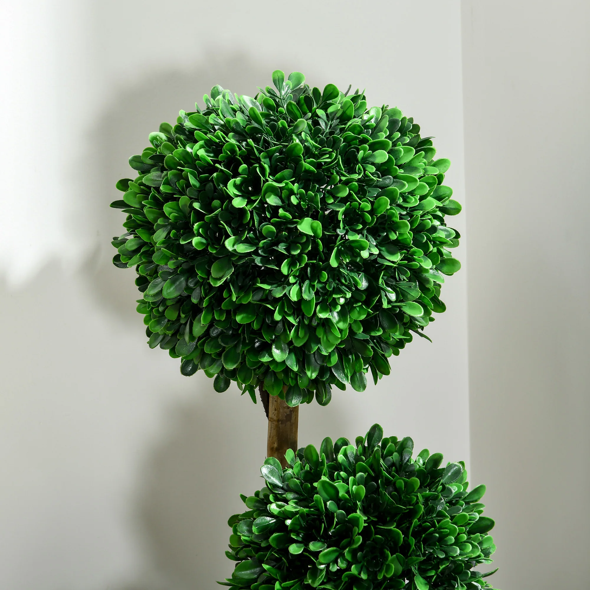 3ft Artificial 3 Ball Boxwood Topiary Tree with Pot, Indoor Outdoor Fake Plant for Porch, Home Office, Living Room Decor - Image 9