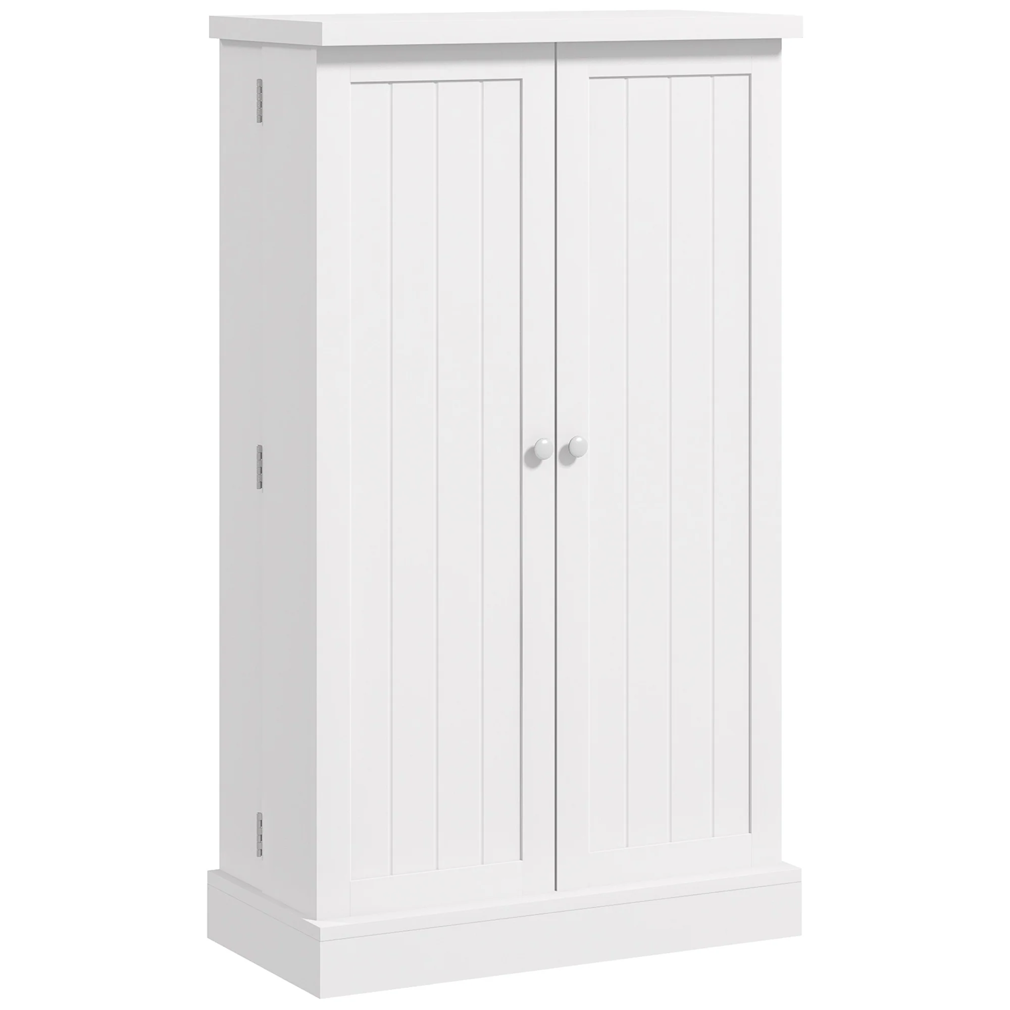 41" Freestanding Kitchen Pantry with Double Doors & 5-Tier Shelves, White - Image 2