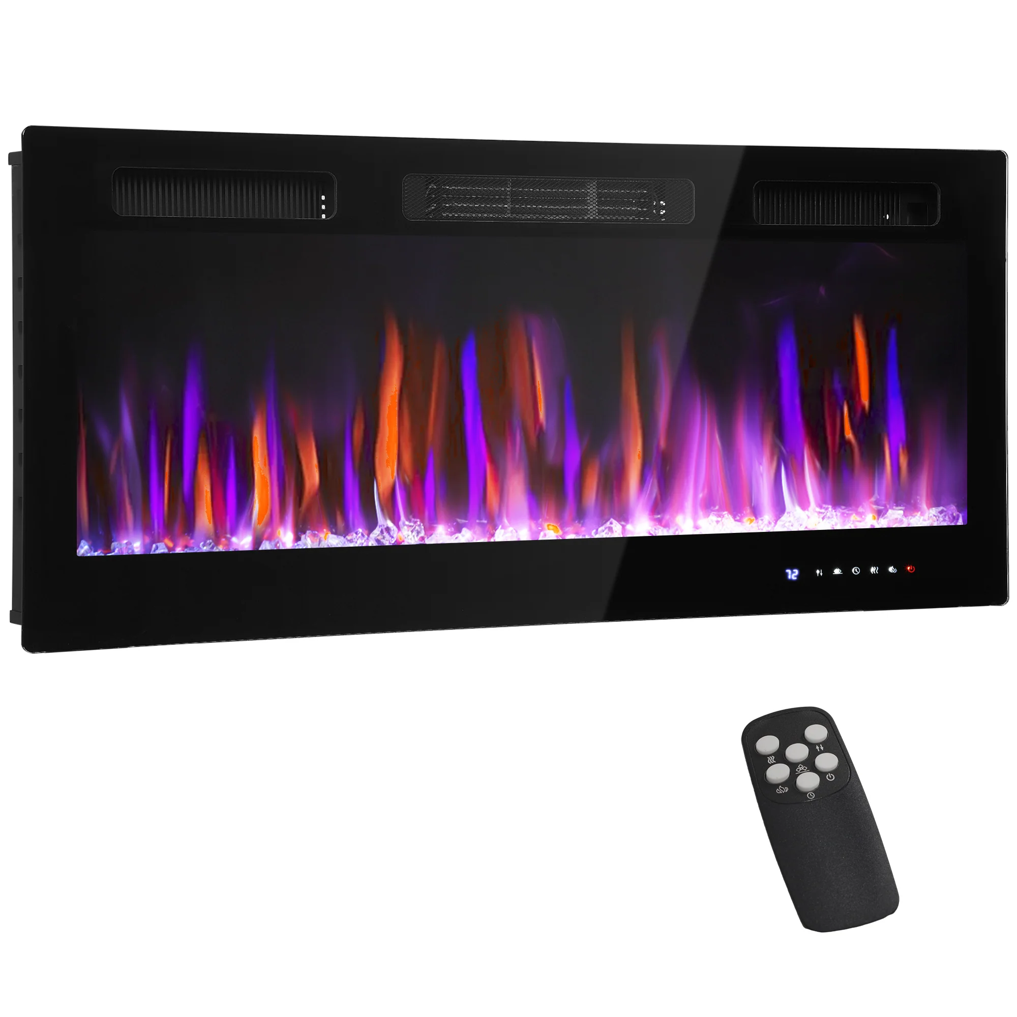 42" Thin Electric Fireplace with Thermostat, Eco Mode, Auto Switch, 12H Timer, Remote, 750/1500W - Image 12