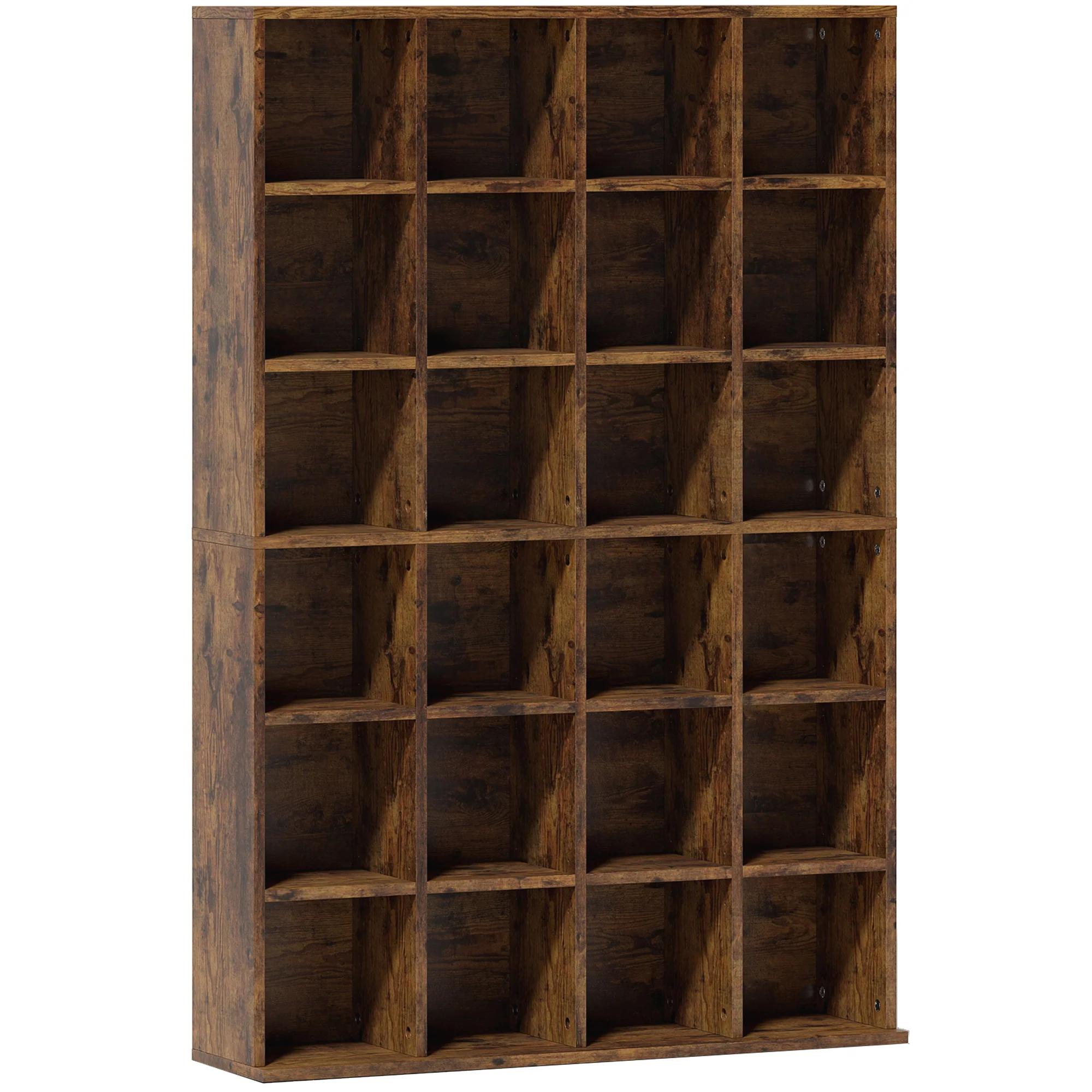 Adjustable Wall-Secure Media Storage Shelf – DVD/CD/Game Organizer, Rustic Brown - Image 12
