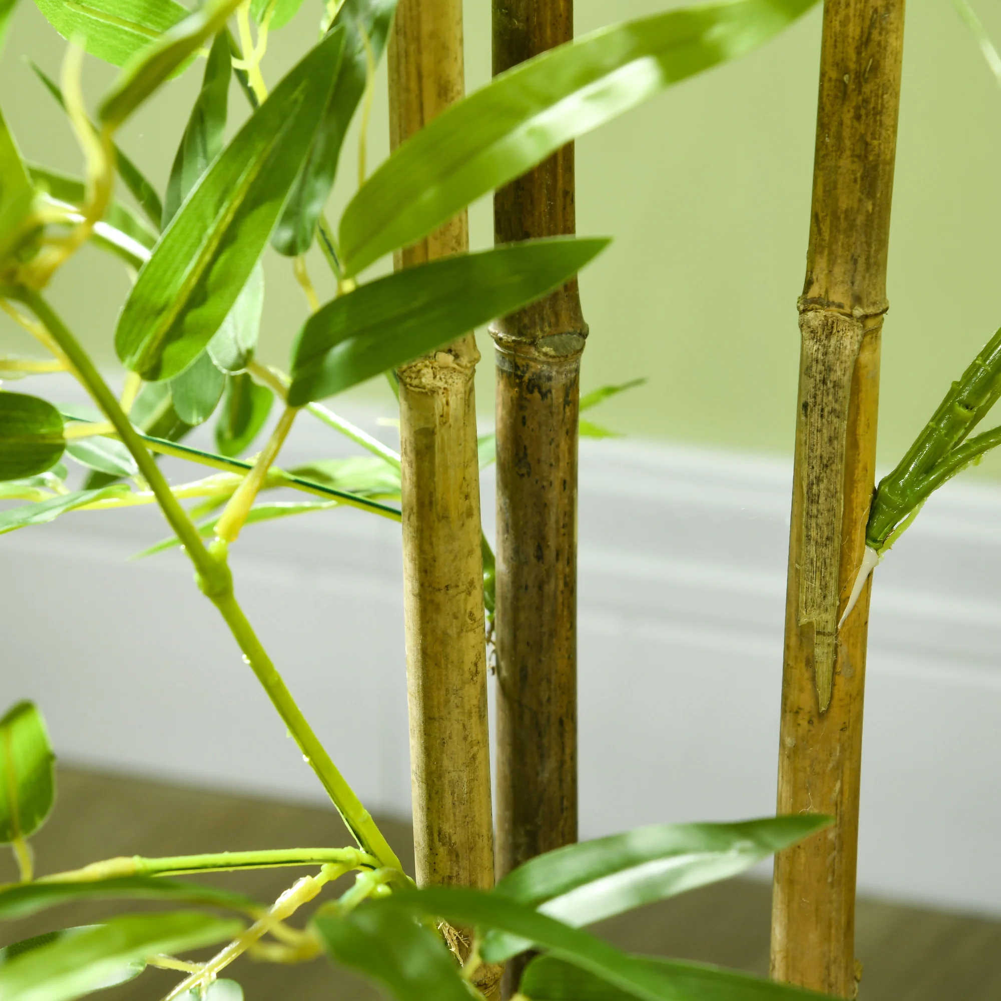 4ft Fake Bamboo Plants, Artificial Plants with Pot for Home Office Living Room Decor - Image 11