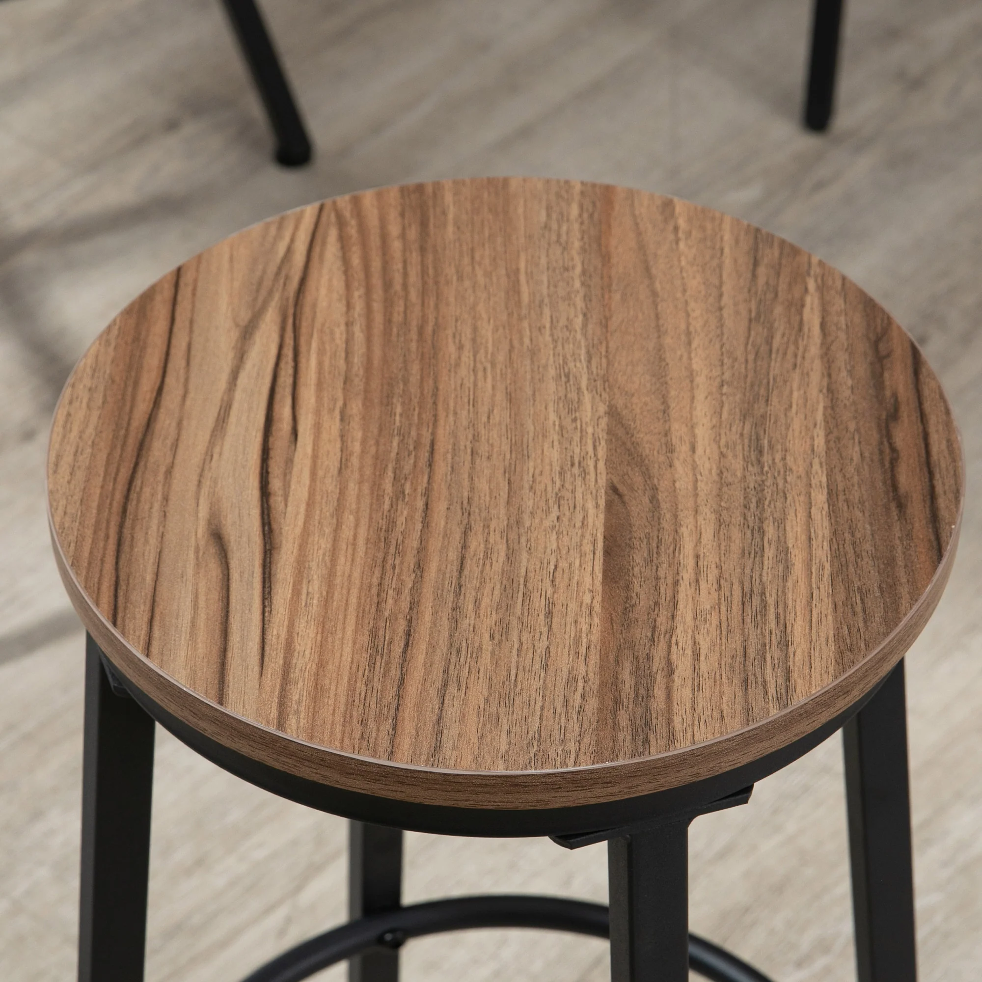 5 Piece Bar Table and Chairs Set Space Saving Dining Table & 4 Stools - Image 10