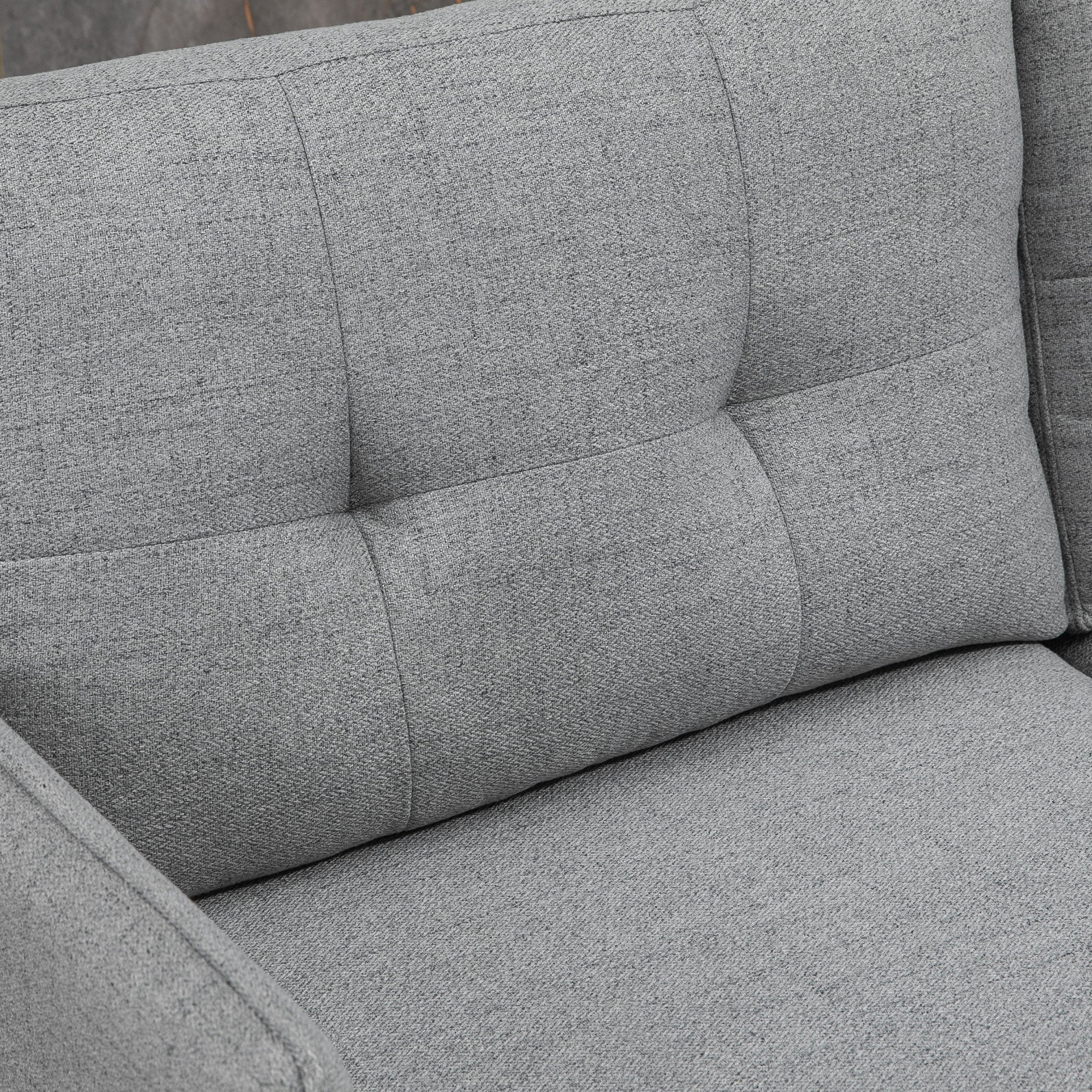 55" Tufted Loveseat for Living Room, Small Spaces Compact Sofa, Grey - Image 10