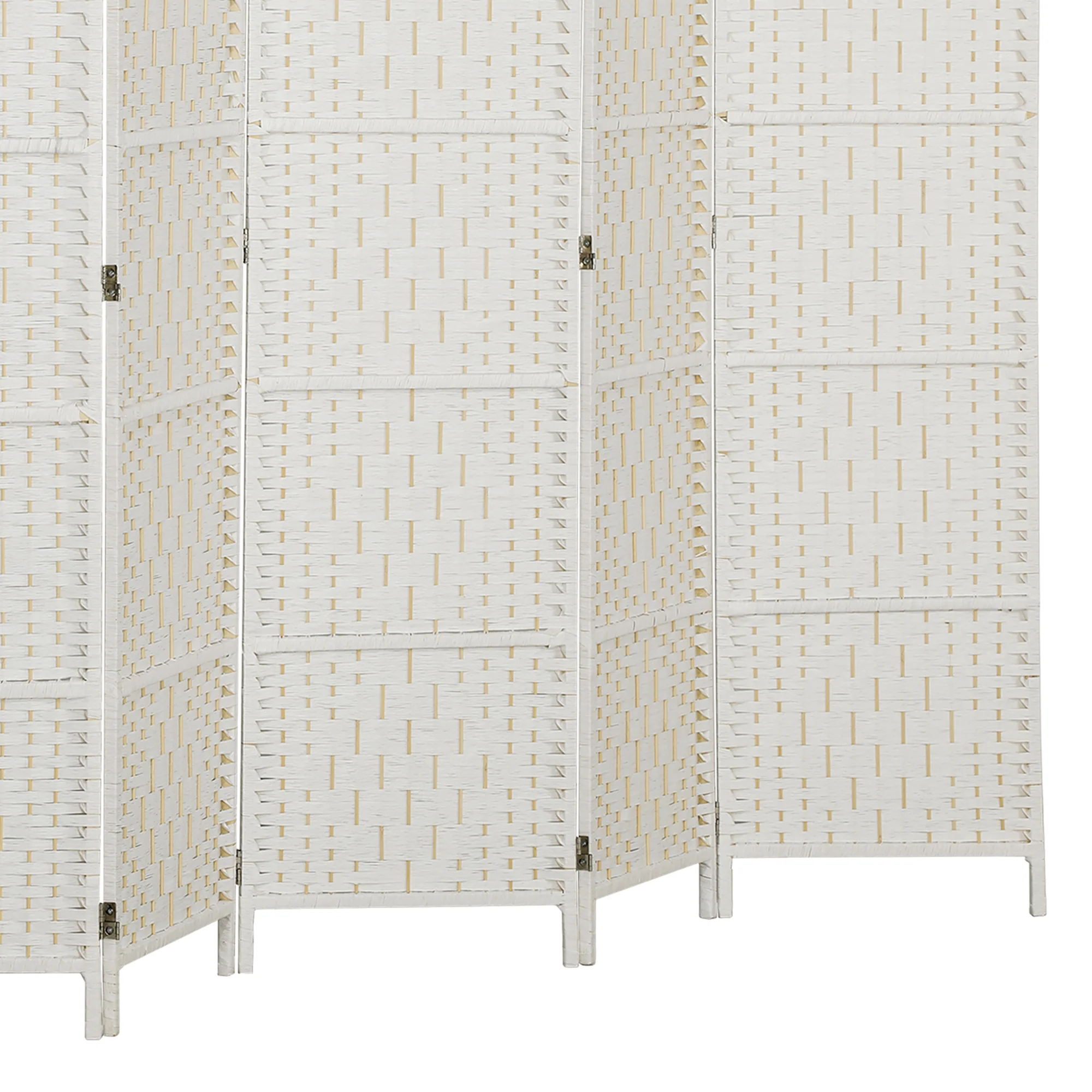 6 Panels Room Divider, 6 Ft Tall Indoor Portable Folding Privacy Screens, Hand-Woven Double Hinged Freestanding Partition Wall Divider for Home Office, Natural - Image 11