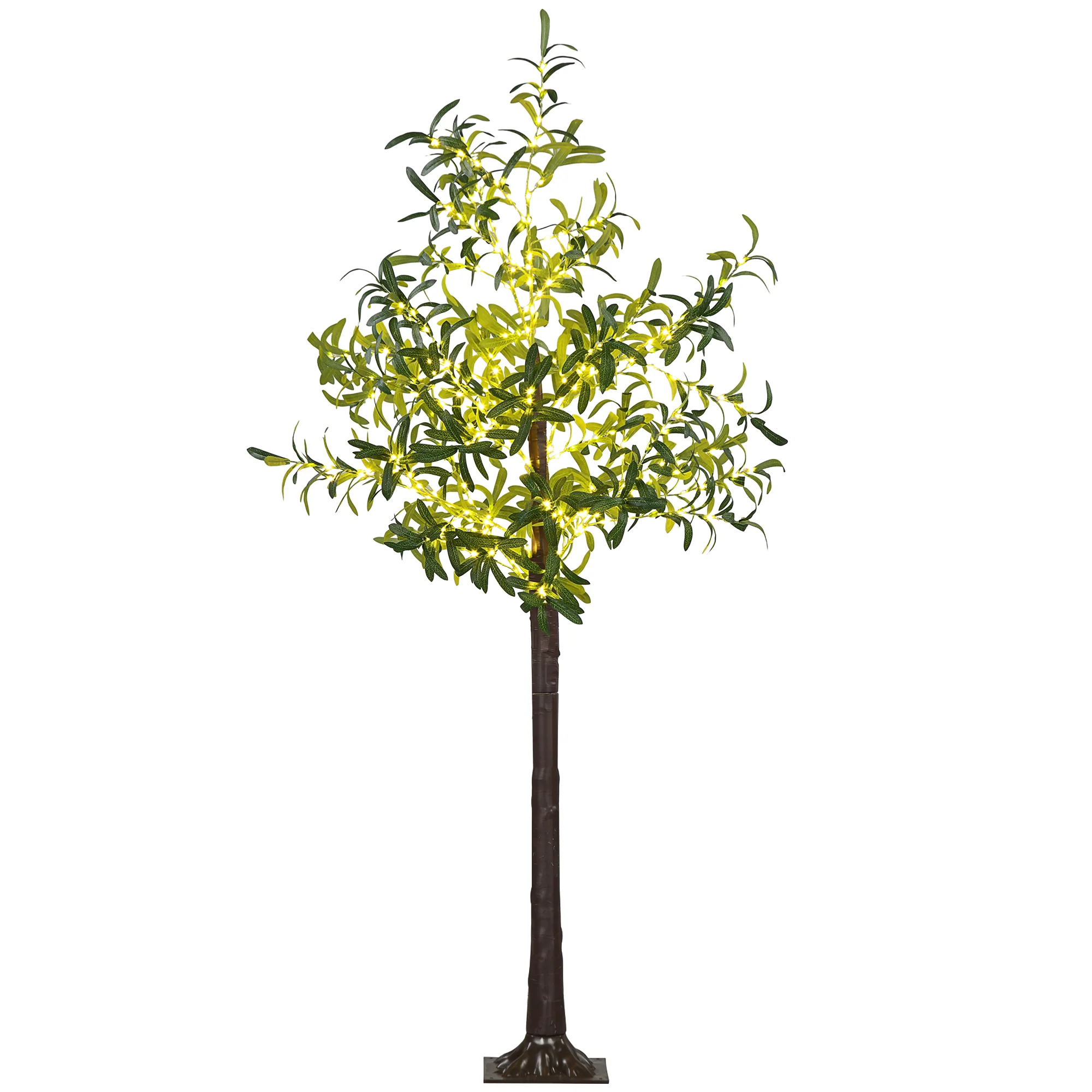 6ft Olive Tree Light with 300 LED Lights, Artificial Tree for Indoor Home Decoration, Green - Image 2