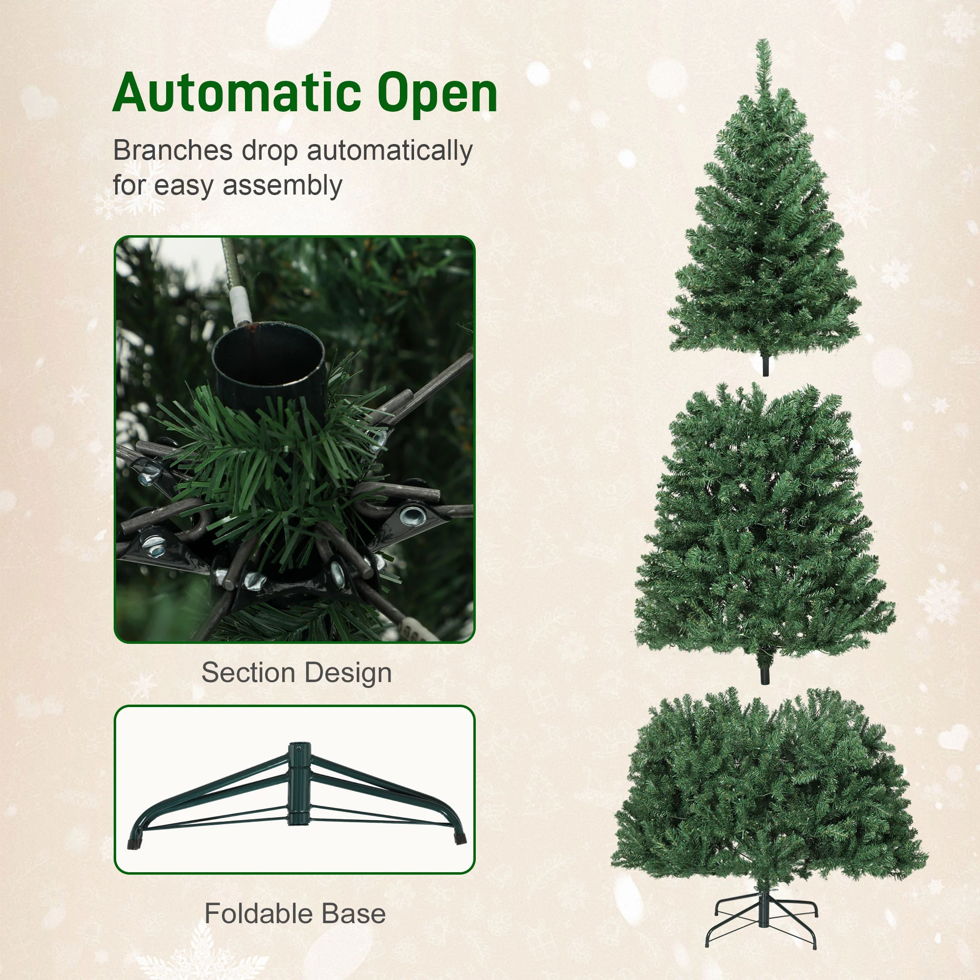 6ft Prelit Christmas Tree with Dimmable RGB LEDs, Remote Control, Daily Timer - Image 10