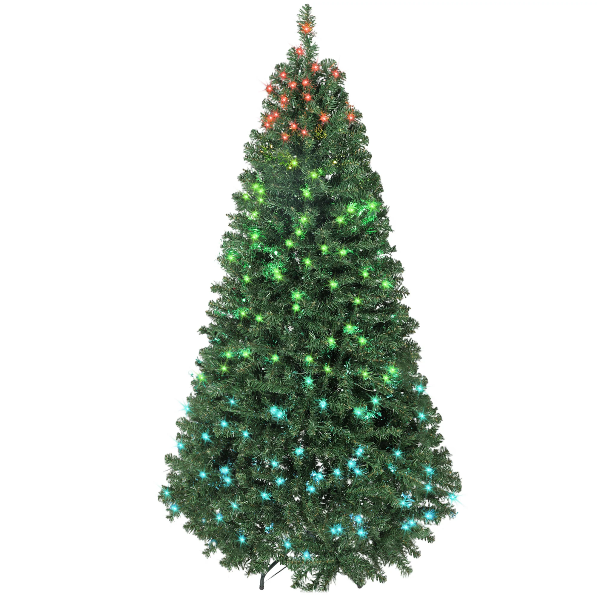 6ft Prelit Christmas Tree with Dimmable RGB LEDs, Remote Control, Daily Timer - Image 2
