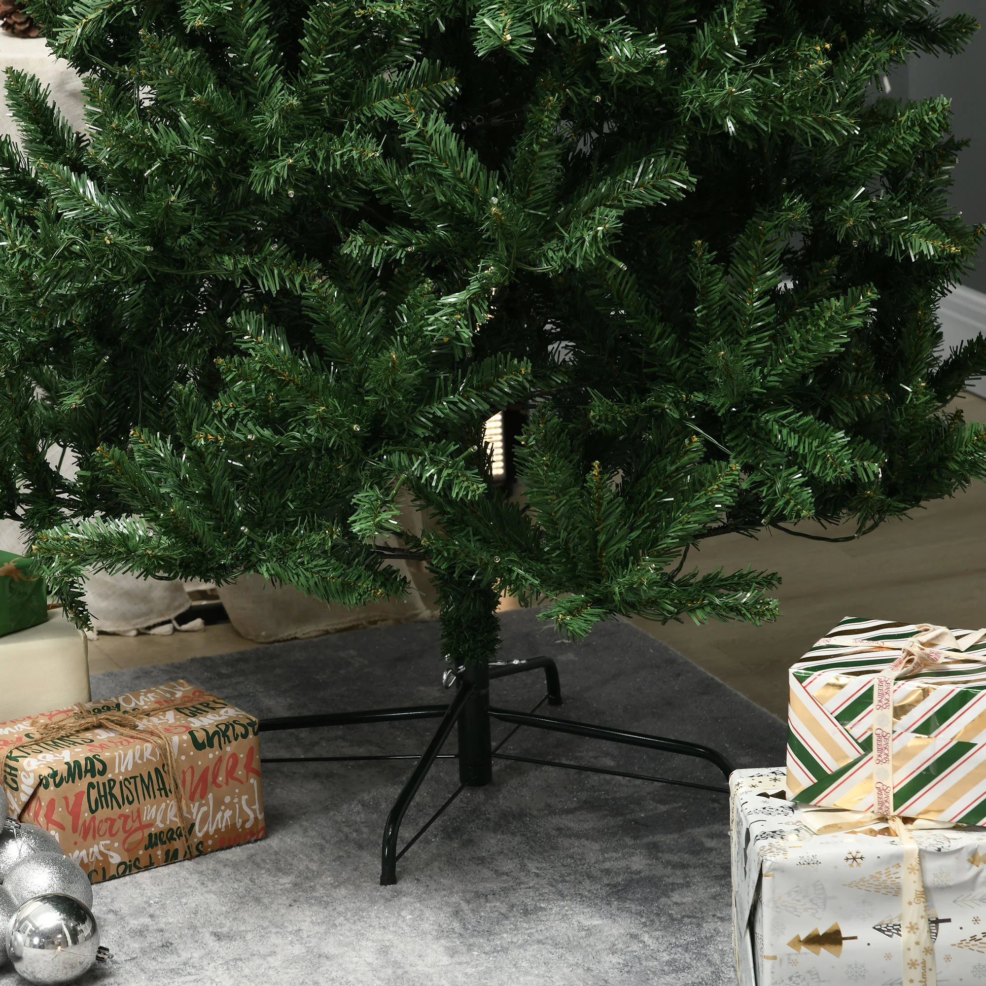 7.5ft Prelit Artificial Christmas Tree with 450 LED Light & 1146 Branches Tips, Green - Image 11