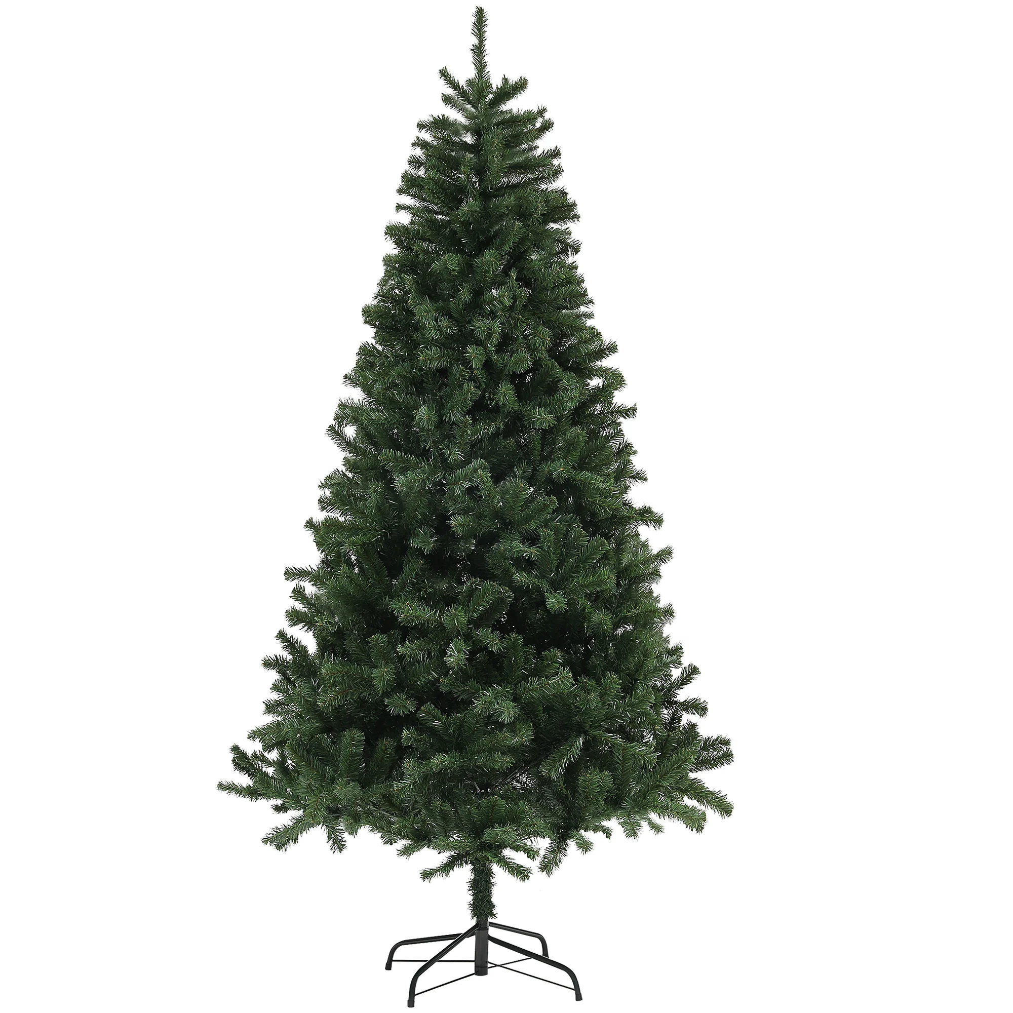 7.5ft Artificial Christmas Tree with 1346 Branch Tips and Steel Base for Home Office - Image 2