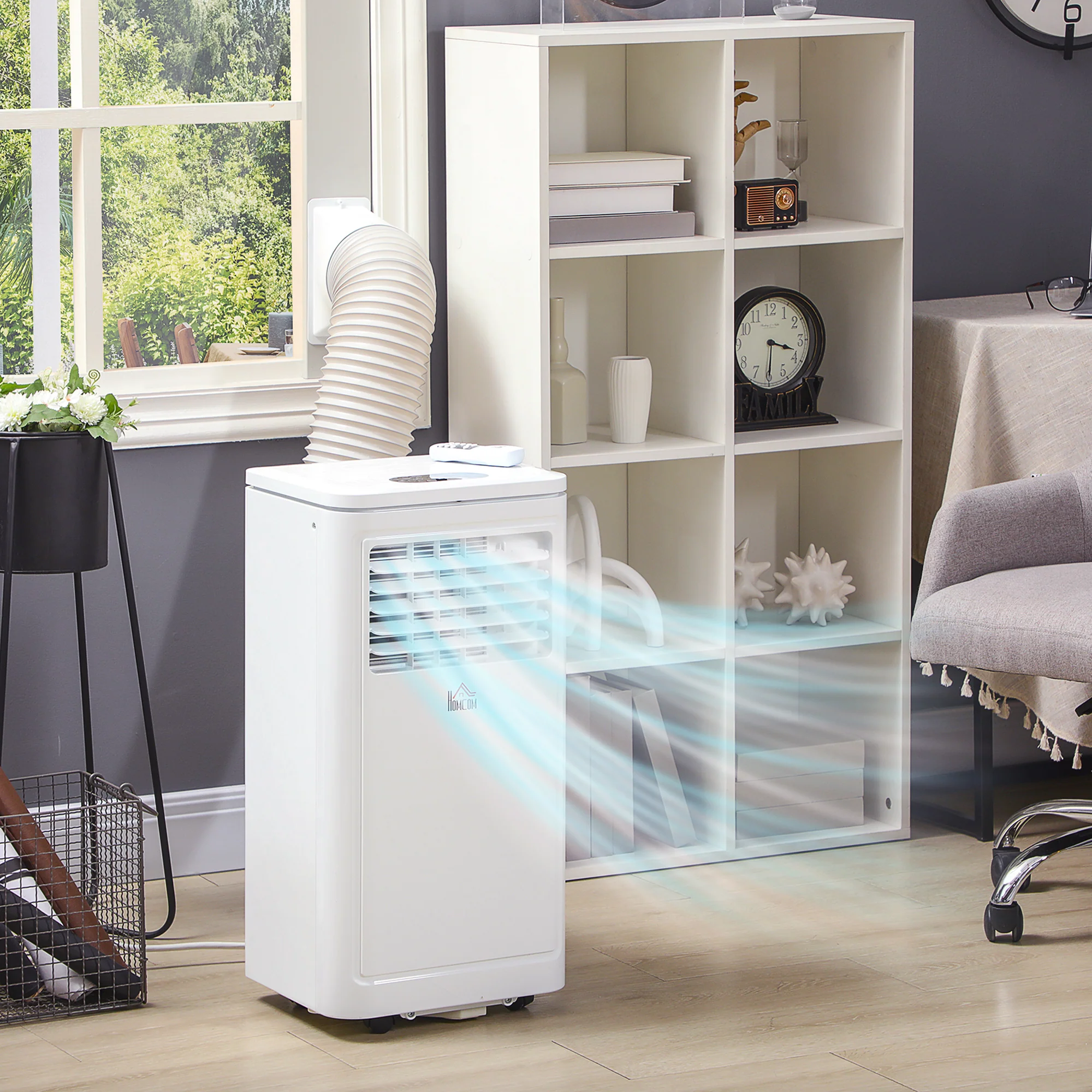 8000 BTU Mobile Portable Air Conditioner with Cooling, Dehumidifier, Portable AC Unit, Cream White - Image 3