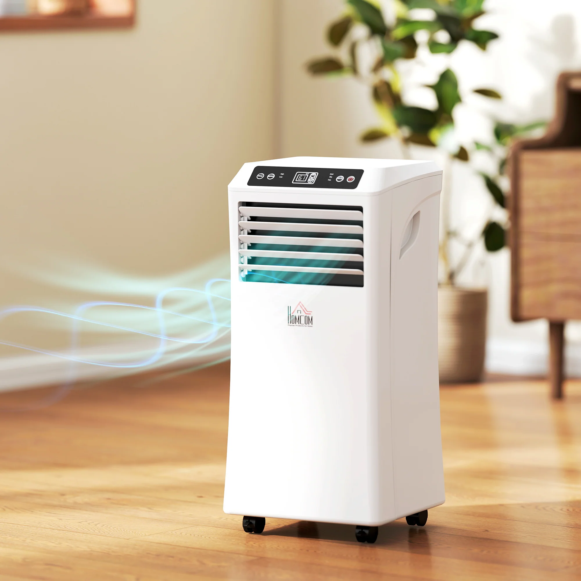 8000BTU Portable Air Conditioner, Dehumidifier, Remote, 2 Speed Fans, 24-Hour Timer, White - Image 3