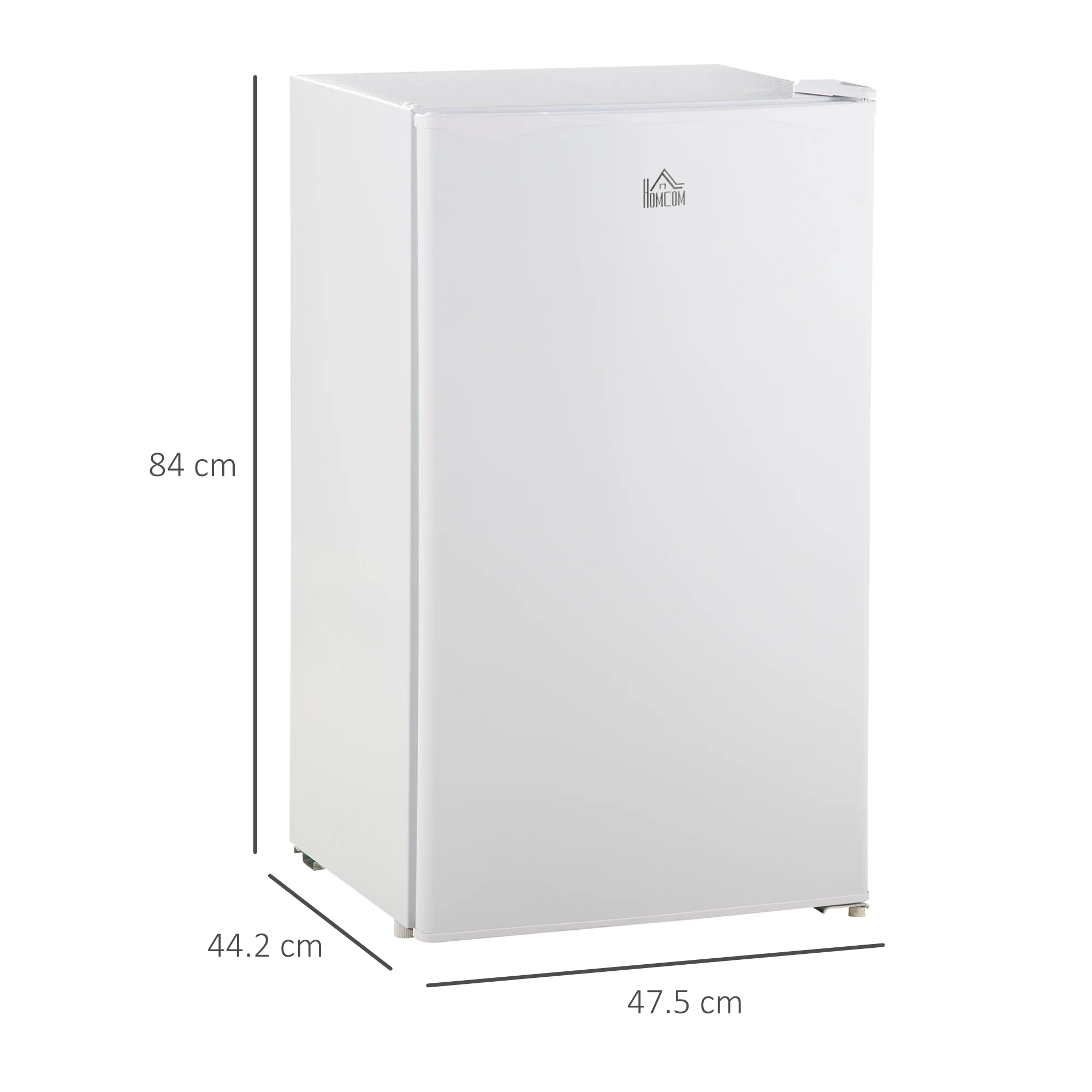 91L Freestanding Small Fridge Freezer with Chiller Box, Adjustable Thermostat, White - Image 5