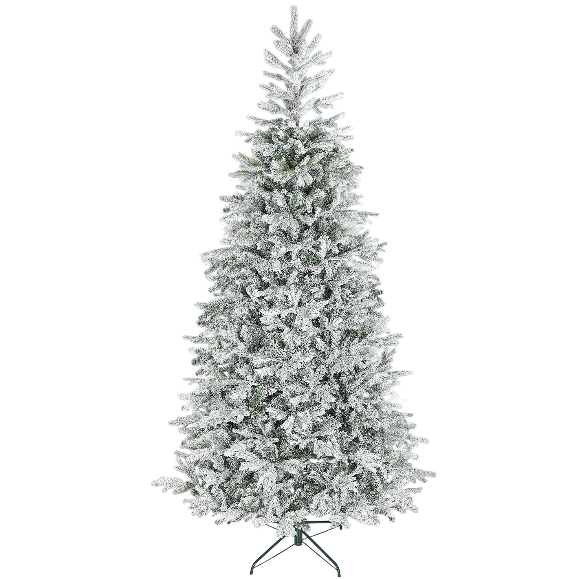 9ft Artificial Christmas Tree w/ Branch Tips, Foldable Metal Stand and Hinged Branches - Image 12