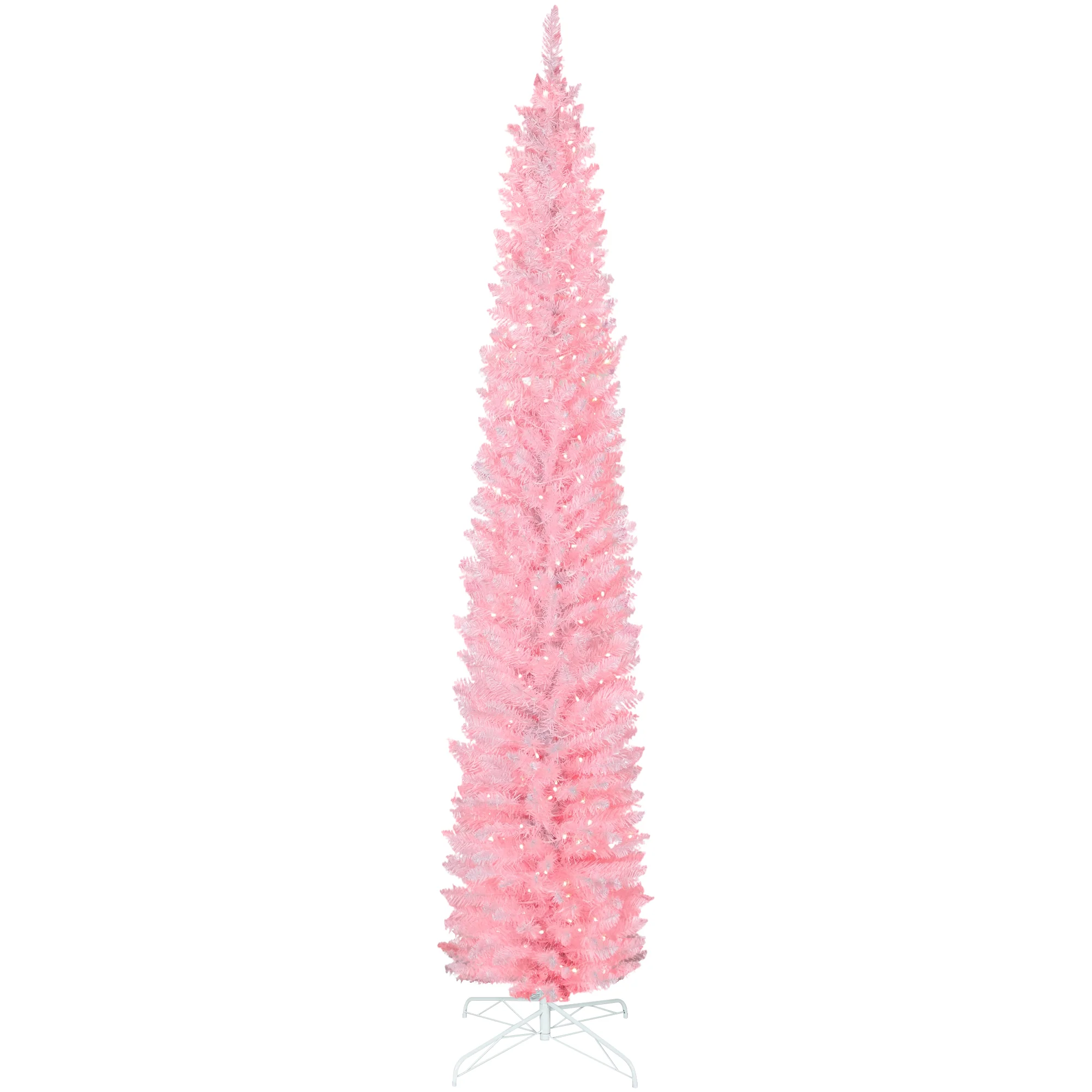 9ft Prelit Christmas Tree with Colourful DIY Synchronized LED Lights, 12 Modes, White - Image 2