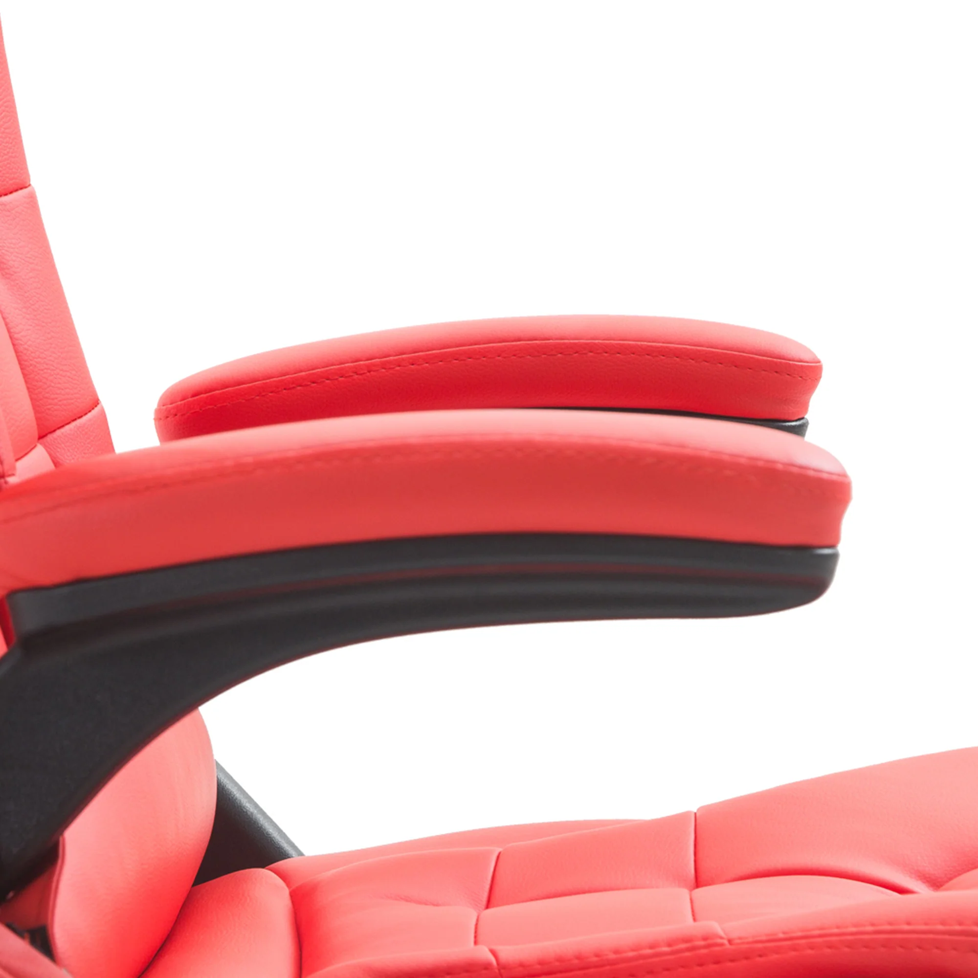 Adjustable Heated Ergonomic Massage Office Chair, Swivel Vibrating Executive Chair, Red - Image 11
