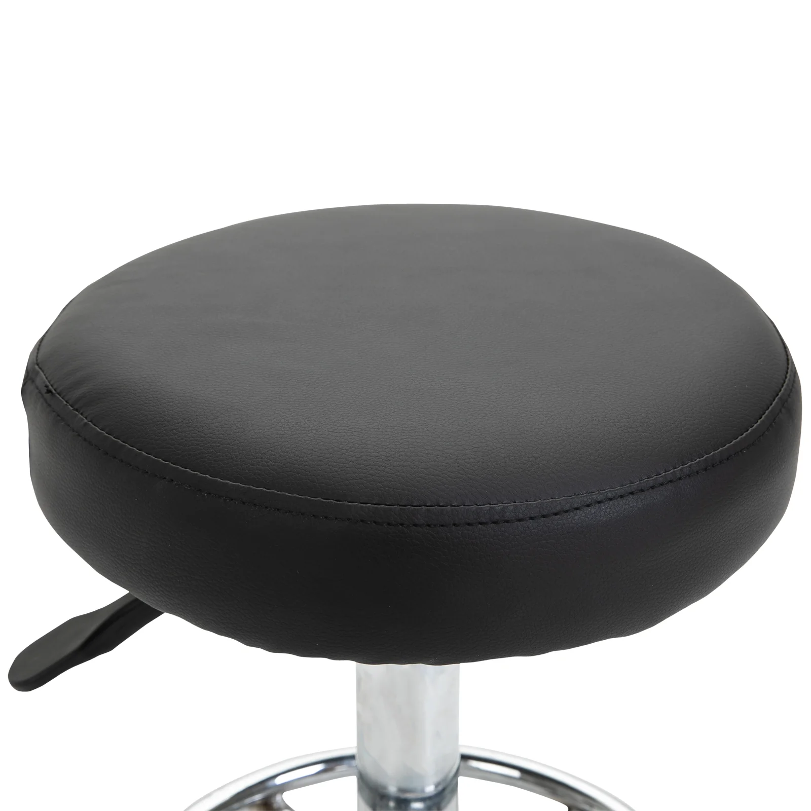 Adjustable Swivel Salon Stool, PU Barber Rolling Massage Tattoo Chair for Bar, Salon, Black - Image 10