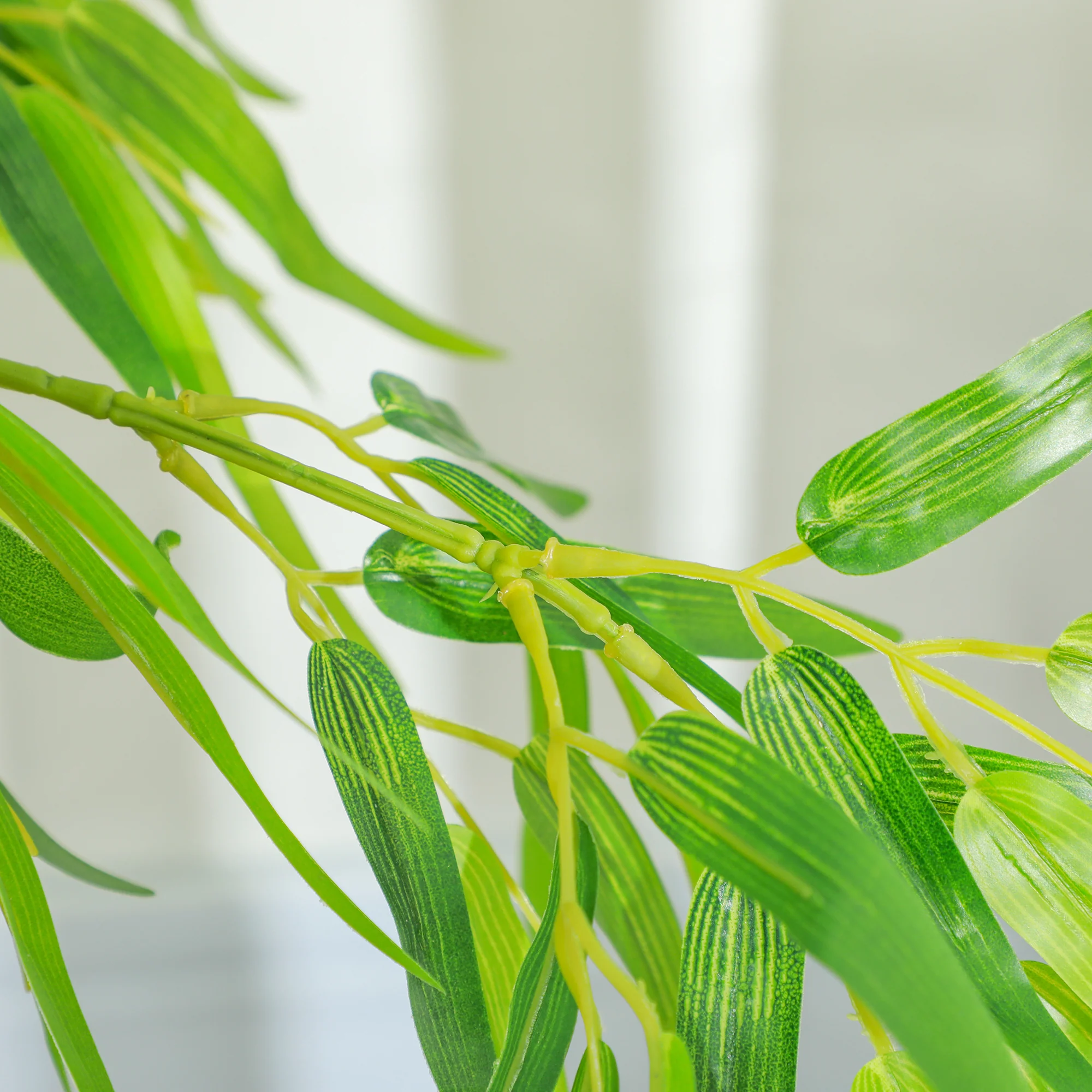 Artificial Bamboo Tree Set of 2, 5ft Tall Fake Tree, Faux Decorative Plant in Nursery Pot for Indoor Decor - Image 10