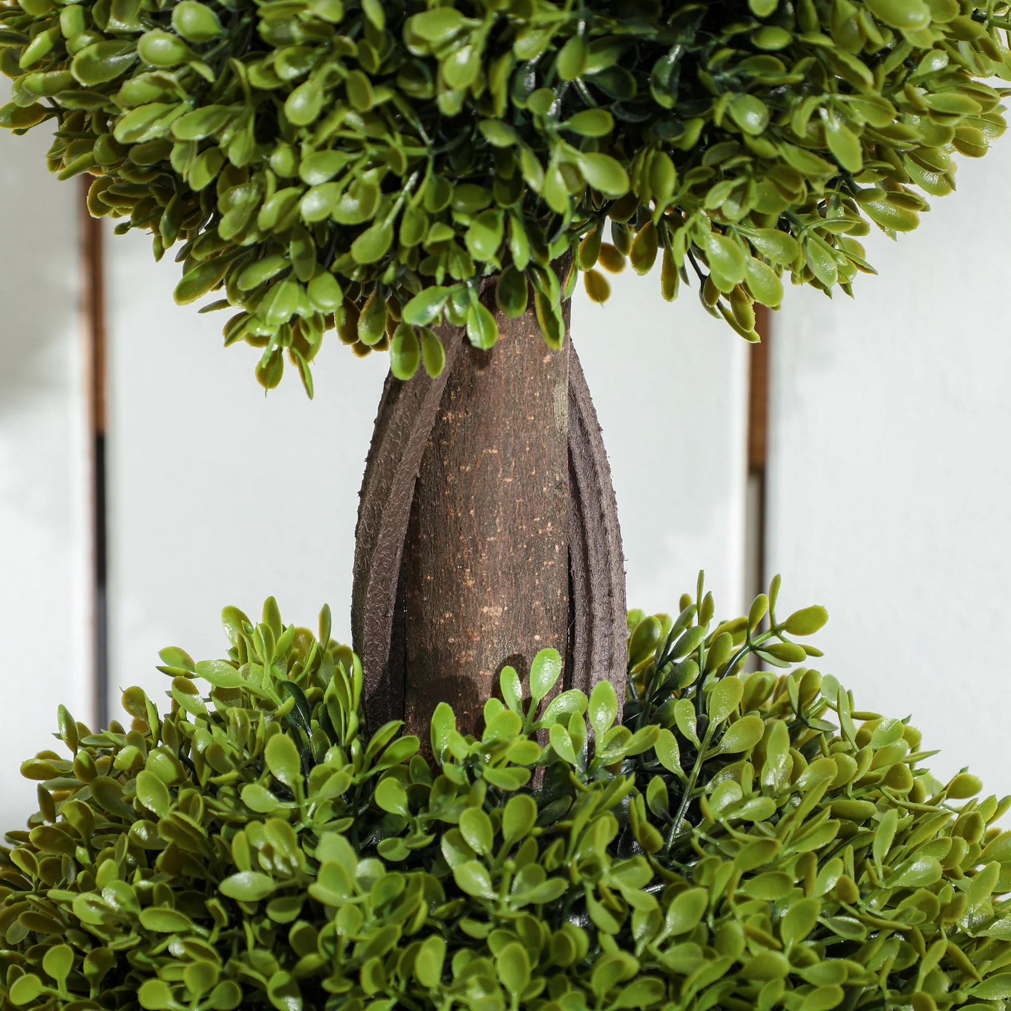 Artificial Boxwood Topiary Tree Set of 2, 45.3" Faux Boxwood Ball Tree in Pot, Fake Plant for Indoor Outdoor Decor, Green - Image 11