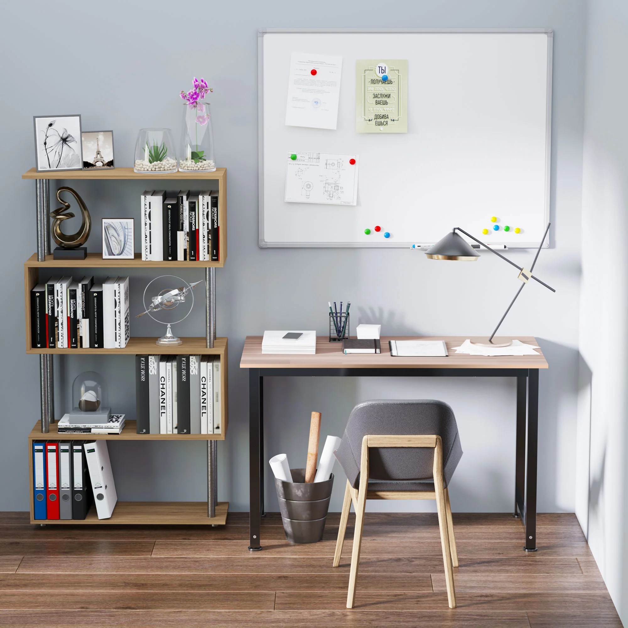 Computer Desk, 120 x 60 x 76cm Workstation with Metal Frame, Simple Assembly, Black - Image 3