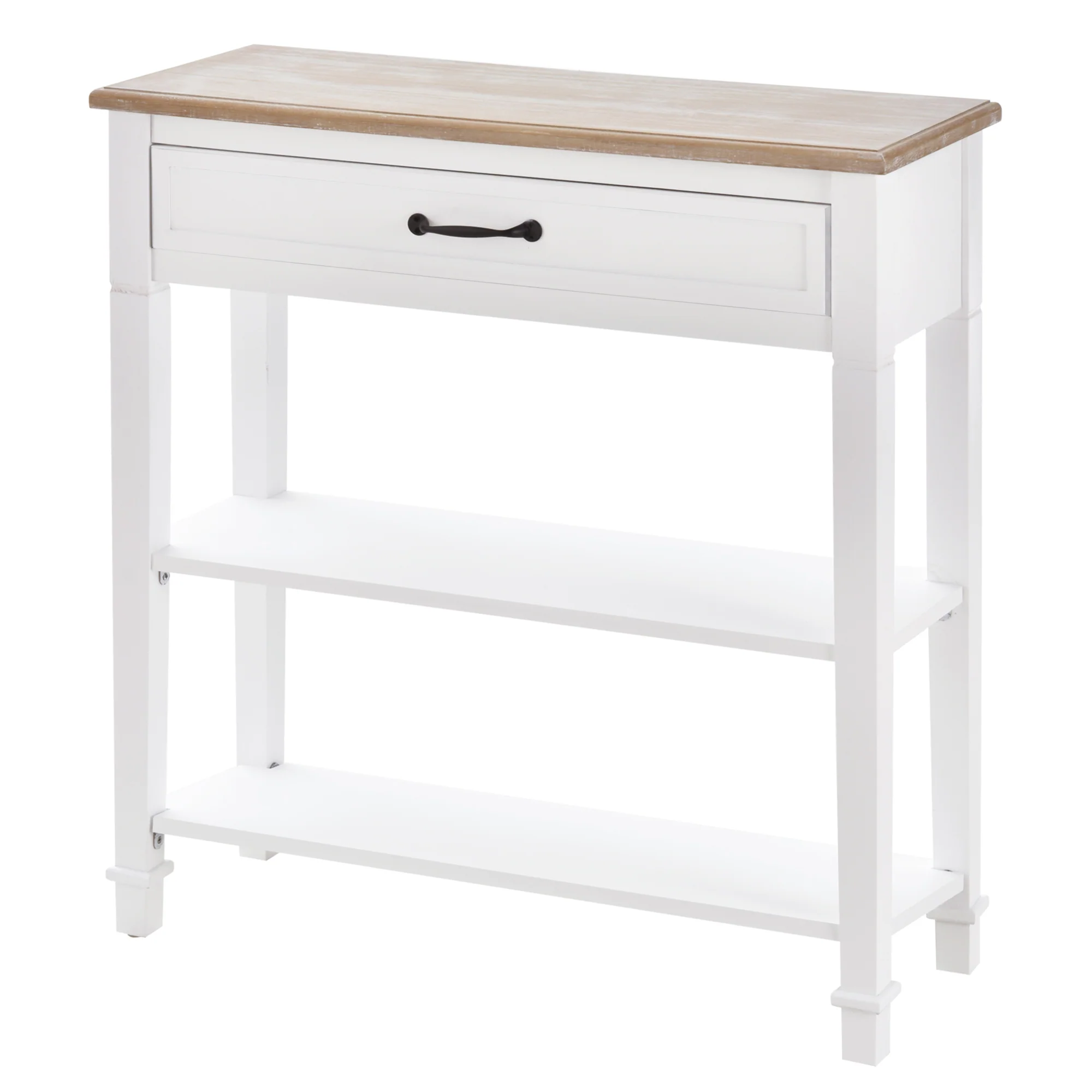 32" Console Table, Entryway Table with Drawer & 2 Shelves for Living Room, Hallway, White - Image 2