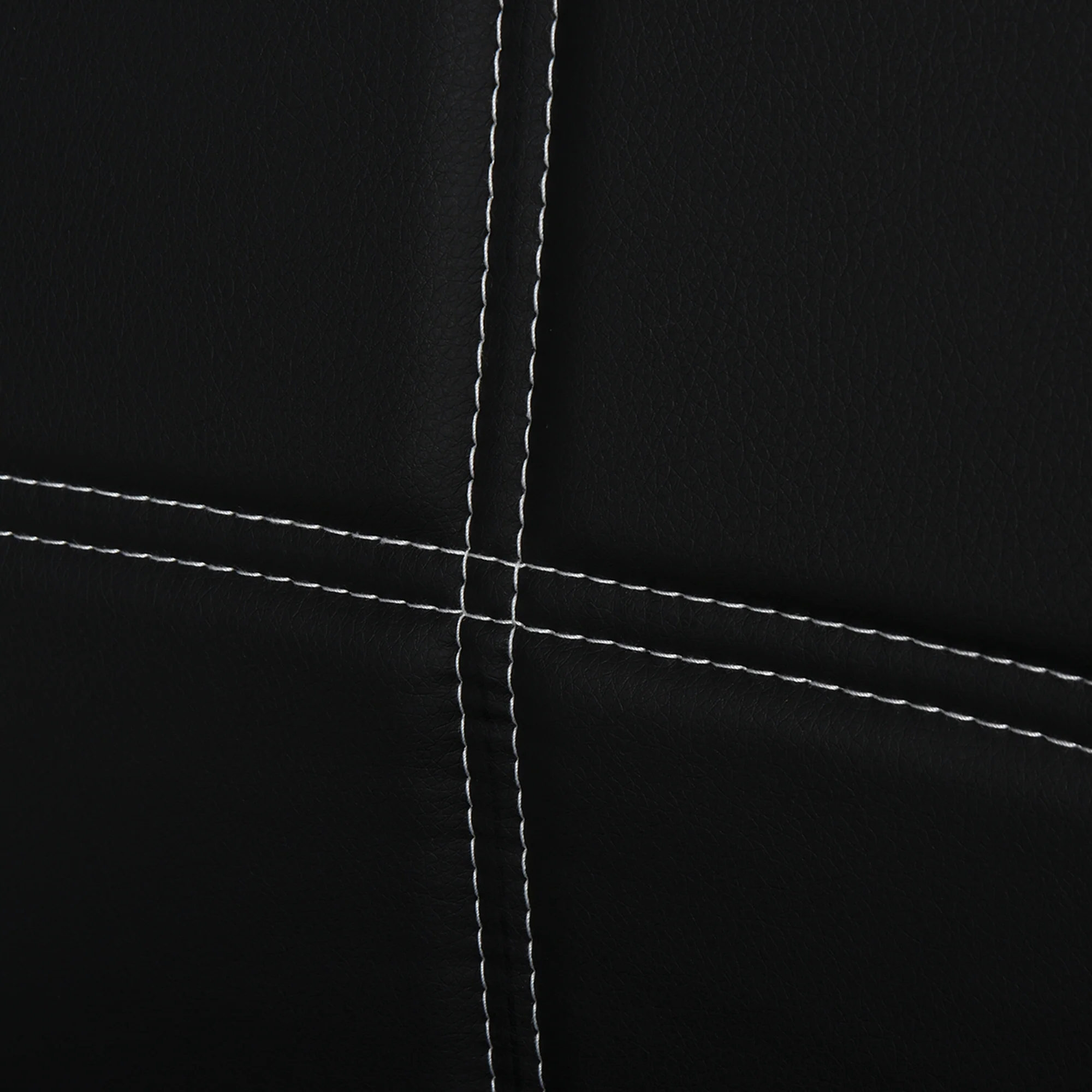 3-Piece Glass Dining Set with Faux Leather Chairs, Black - Image 10