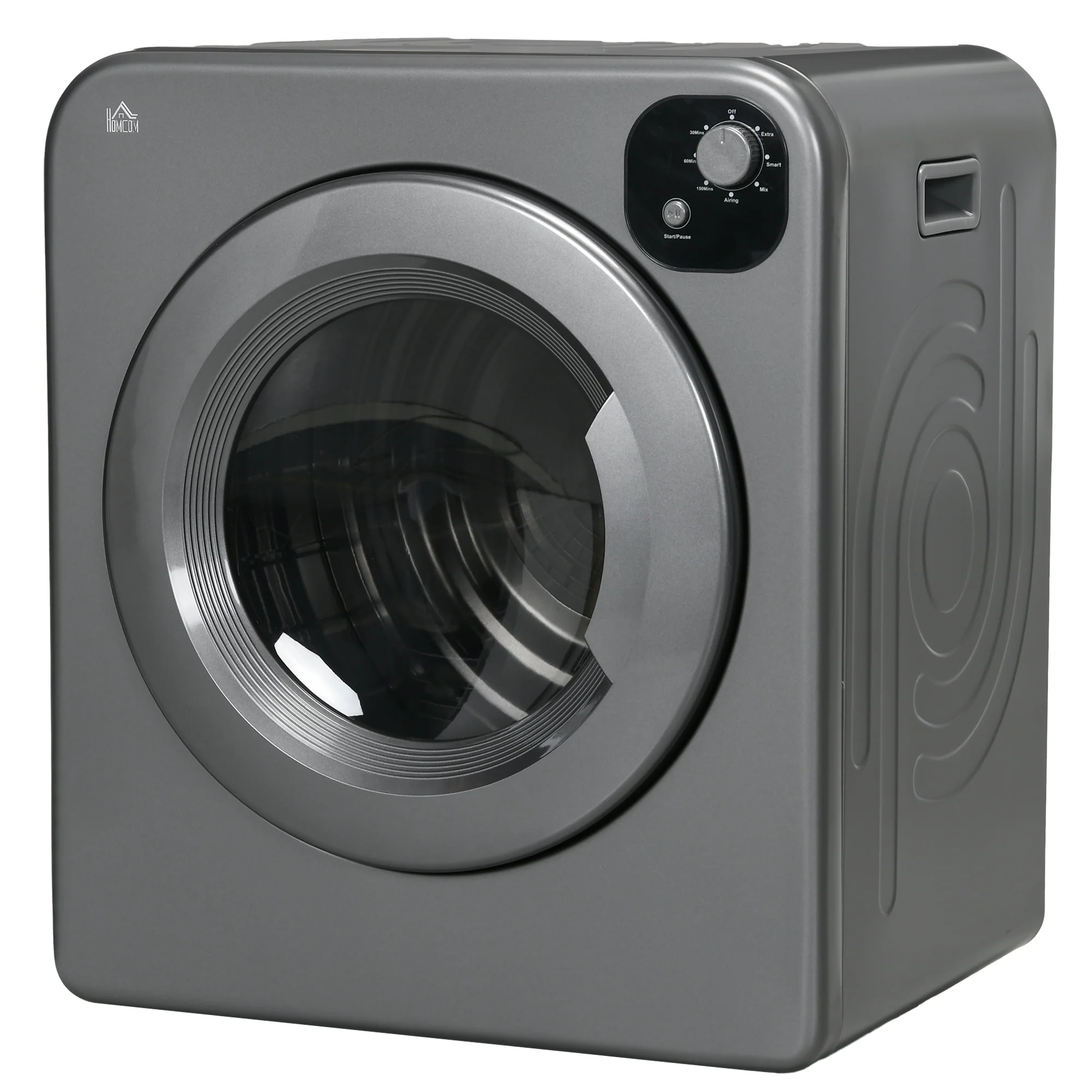 3.22 Cu. Ft. Portable Dryer w/7 Modes & 13.2lbs Capacity, 1300W Electric Tumble Dryer, Grey - Image 2