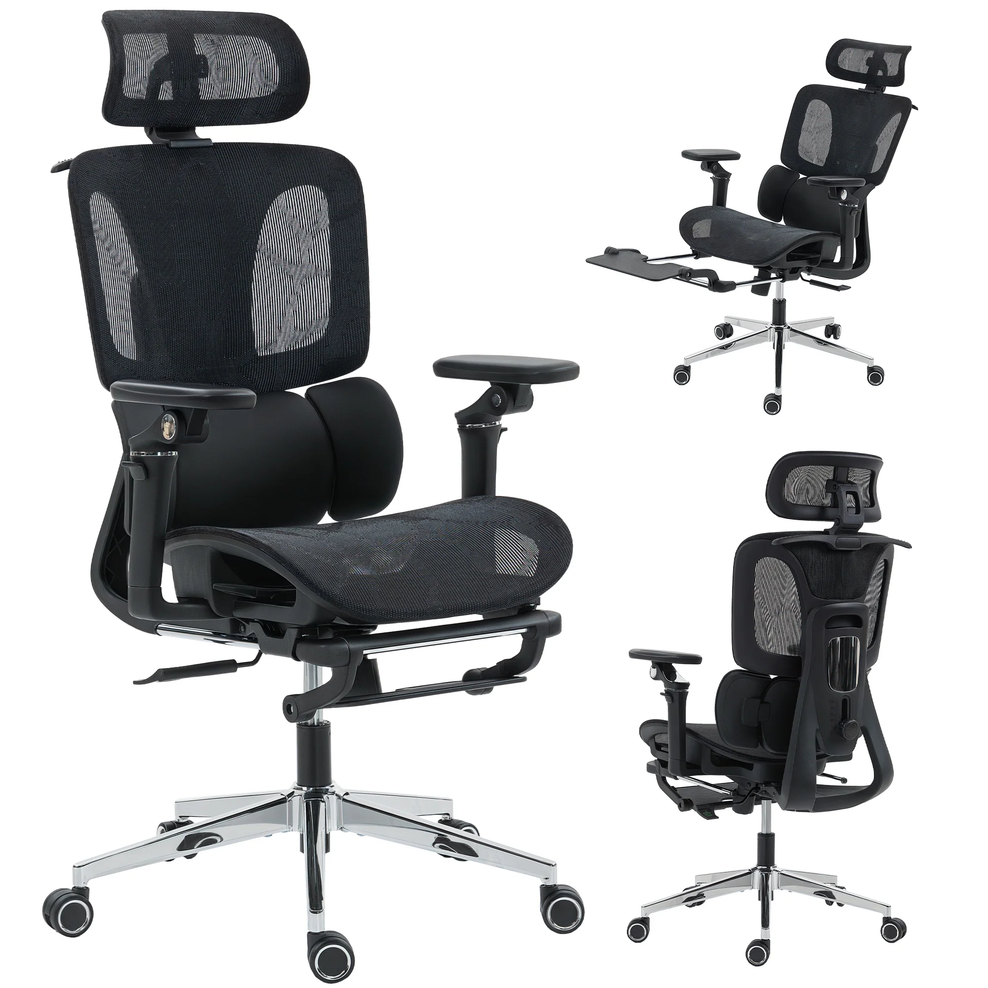 Ultimate Ergonomic Office Chair - Adjustable, Breathable, Supportive, Black