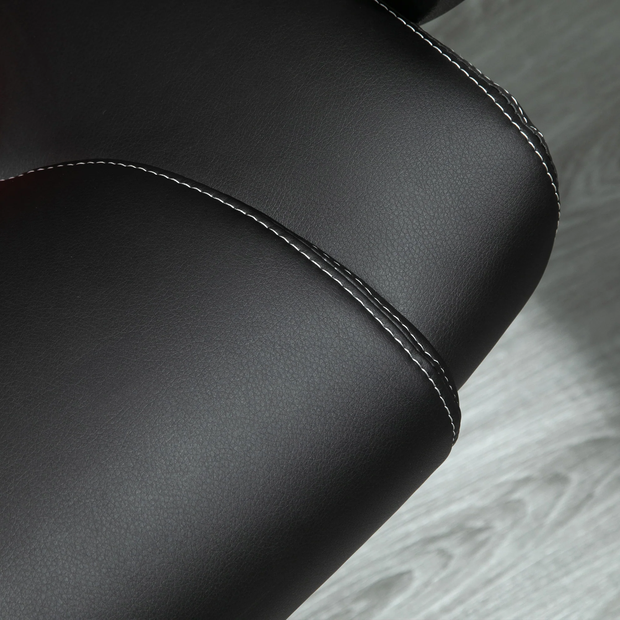 Faux Leather Gaming Chair with Wheels, Swivel Computer Gamer Desk Chair for Home Office, Red - Image 12