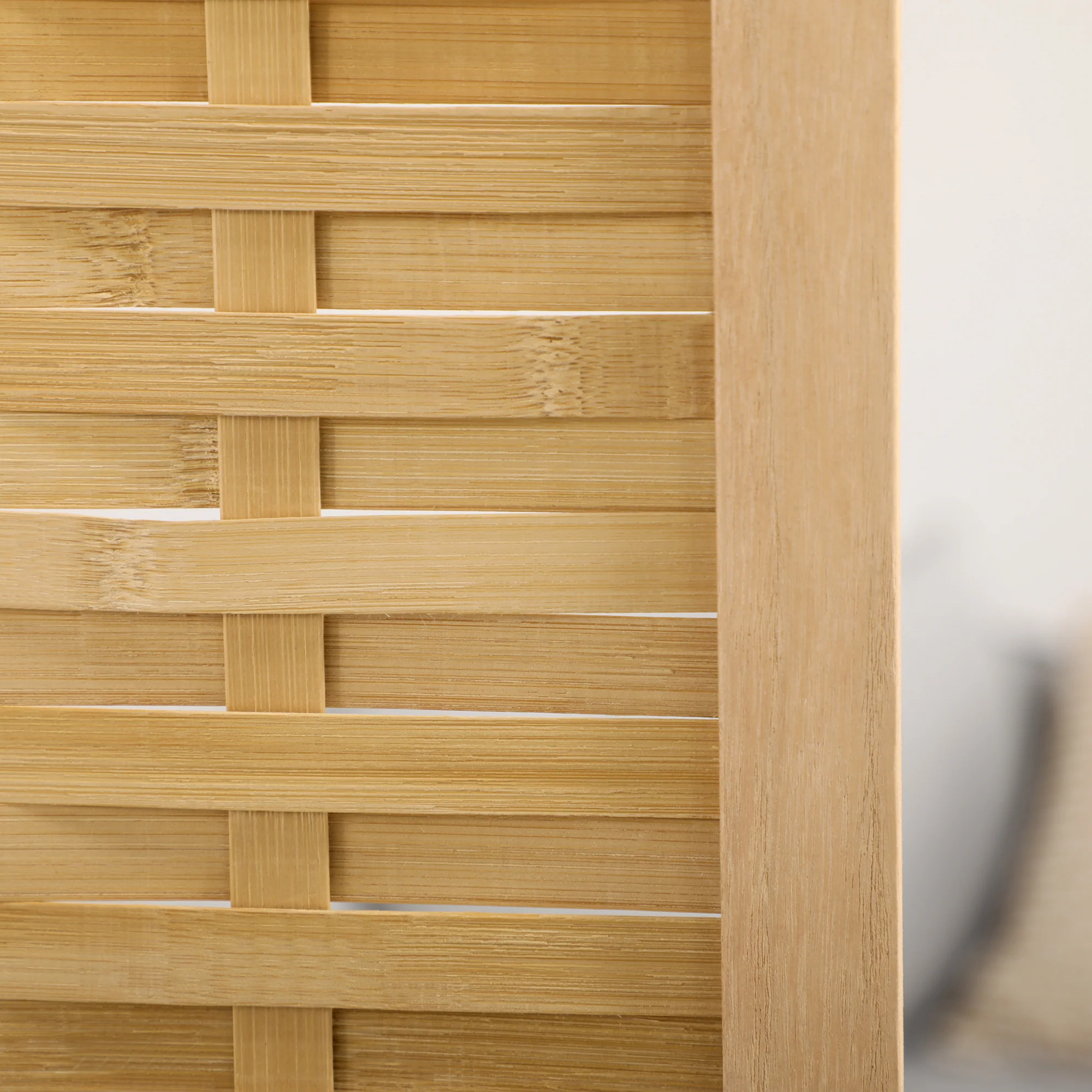Hand Woven Room Divider 4 Panel Bamboo Folding Privacy Screen for Home Office 47.25"x67" - Image 10