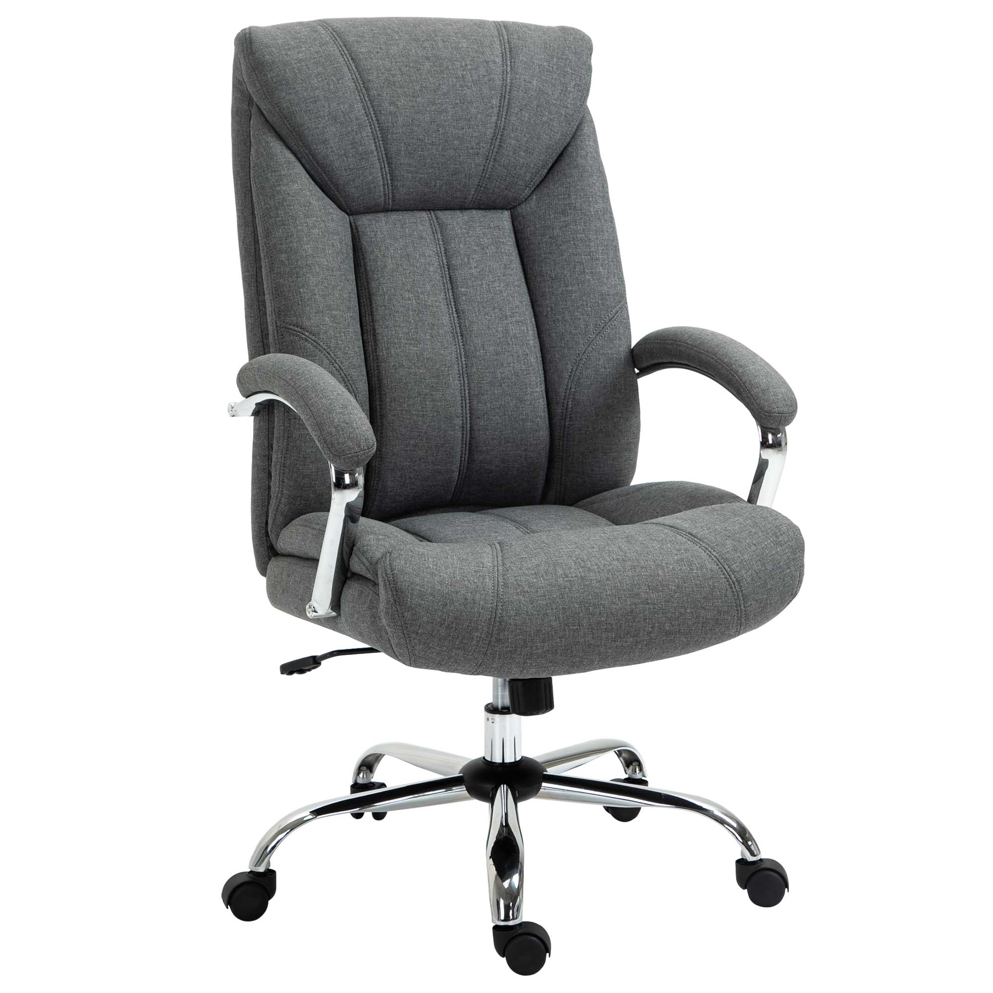 High Back Swivel Office Chair, Executive Office Chair with Arm &Adjustable Height, Grey