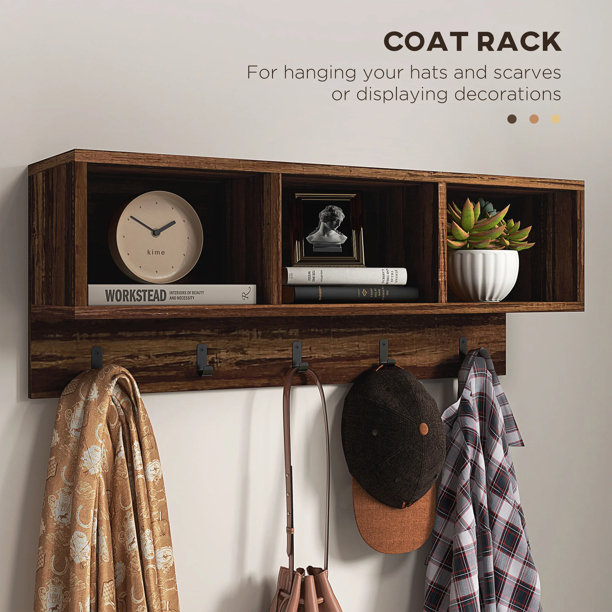 2-in-1 Entryway Storage Set with Shoe Bench and Coat Rack, Hall Tree with Storage Bench - Image 8