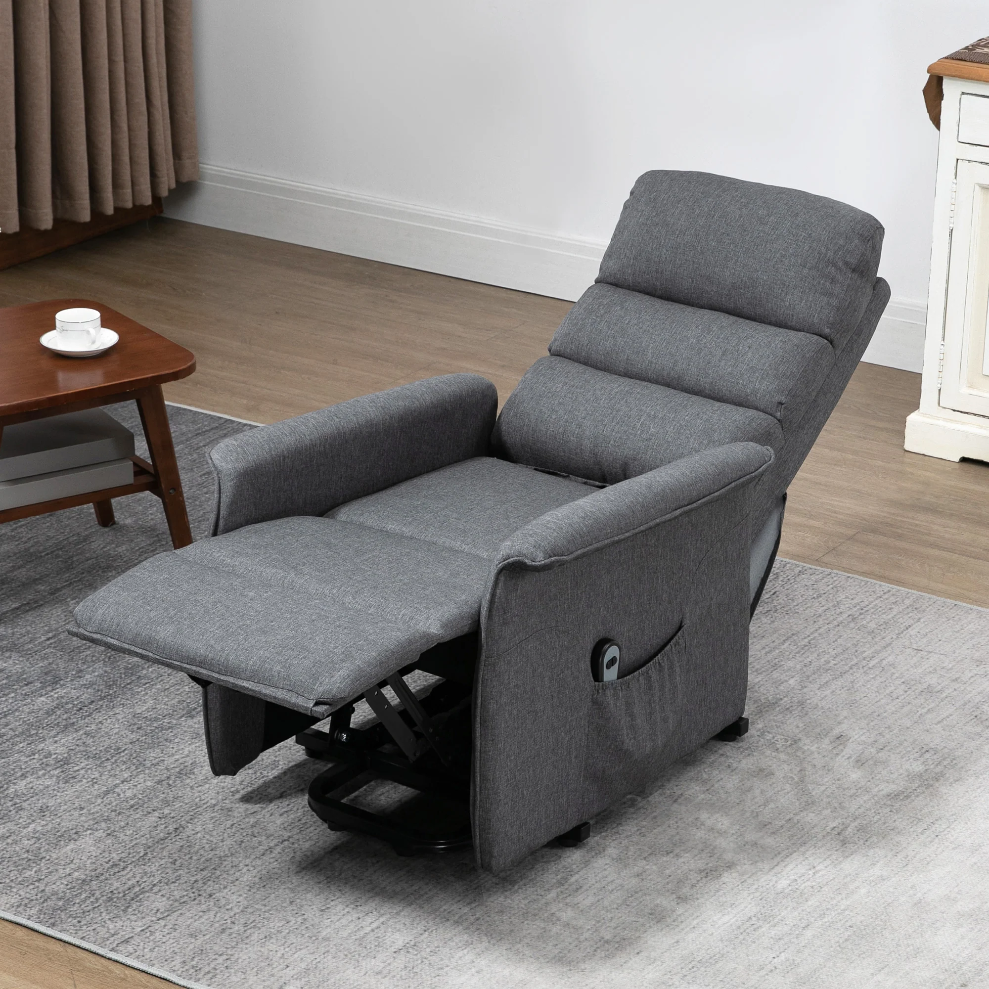 Electric Power Lift Recliner Chair for Seniors with Remote Control, Grey - Image 14