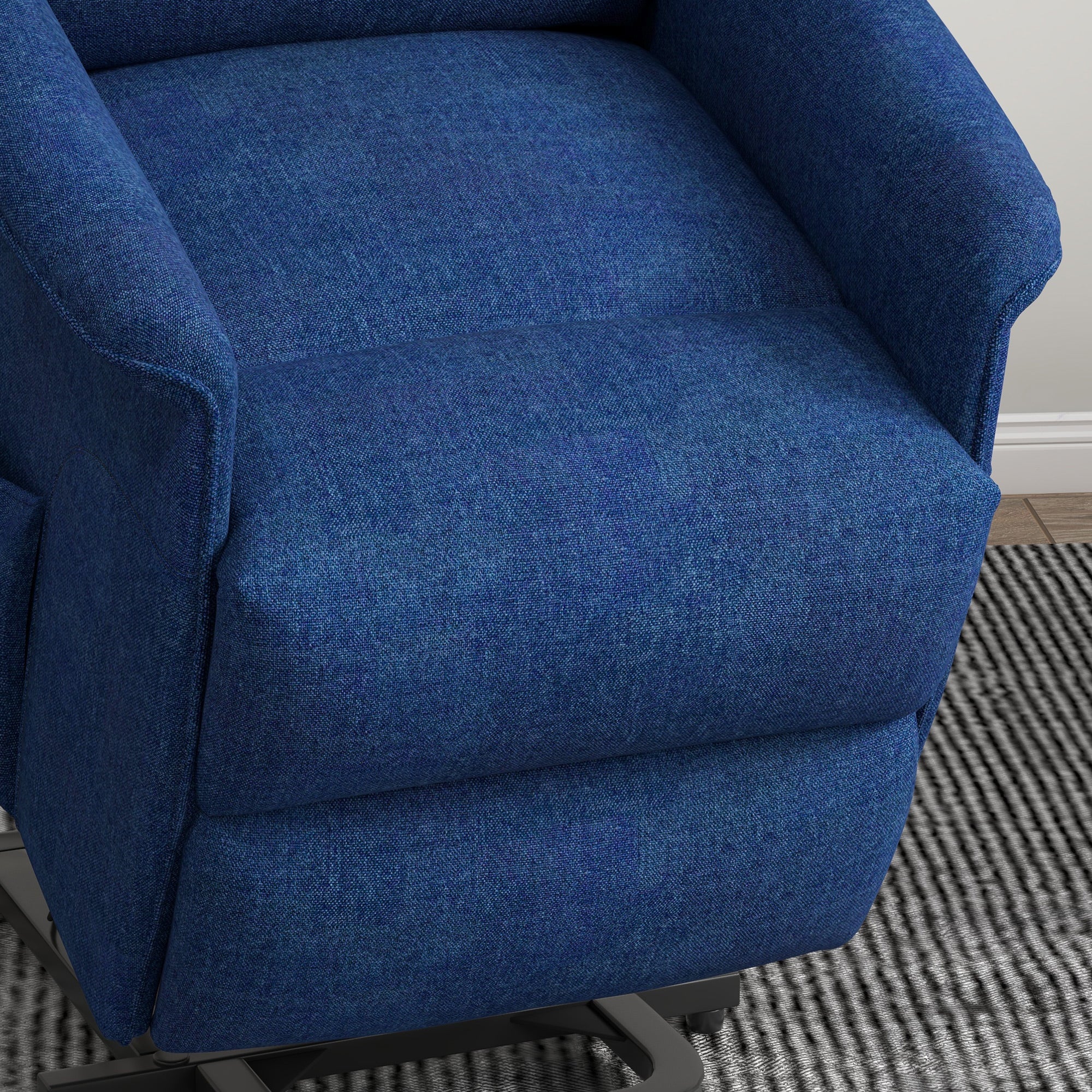 Electric Power Lift Chair with 135° Recline & Remote Control for Elderly Comfort, Dark Blue - Image 11