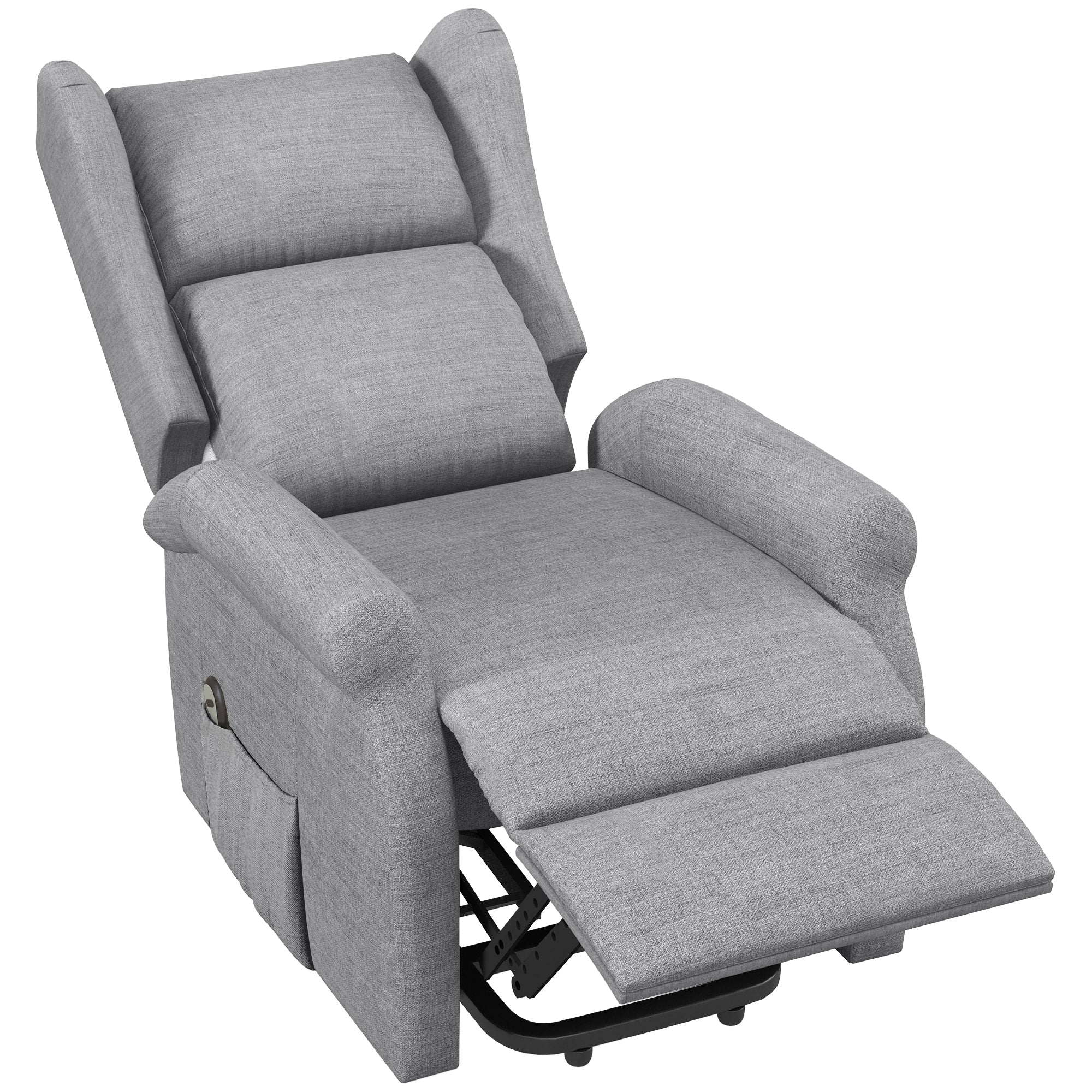 Power Lift Recliner Armchair for Elderly, Fabric Riser and Reclining Chair, Grey - Image 2
