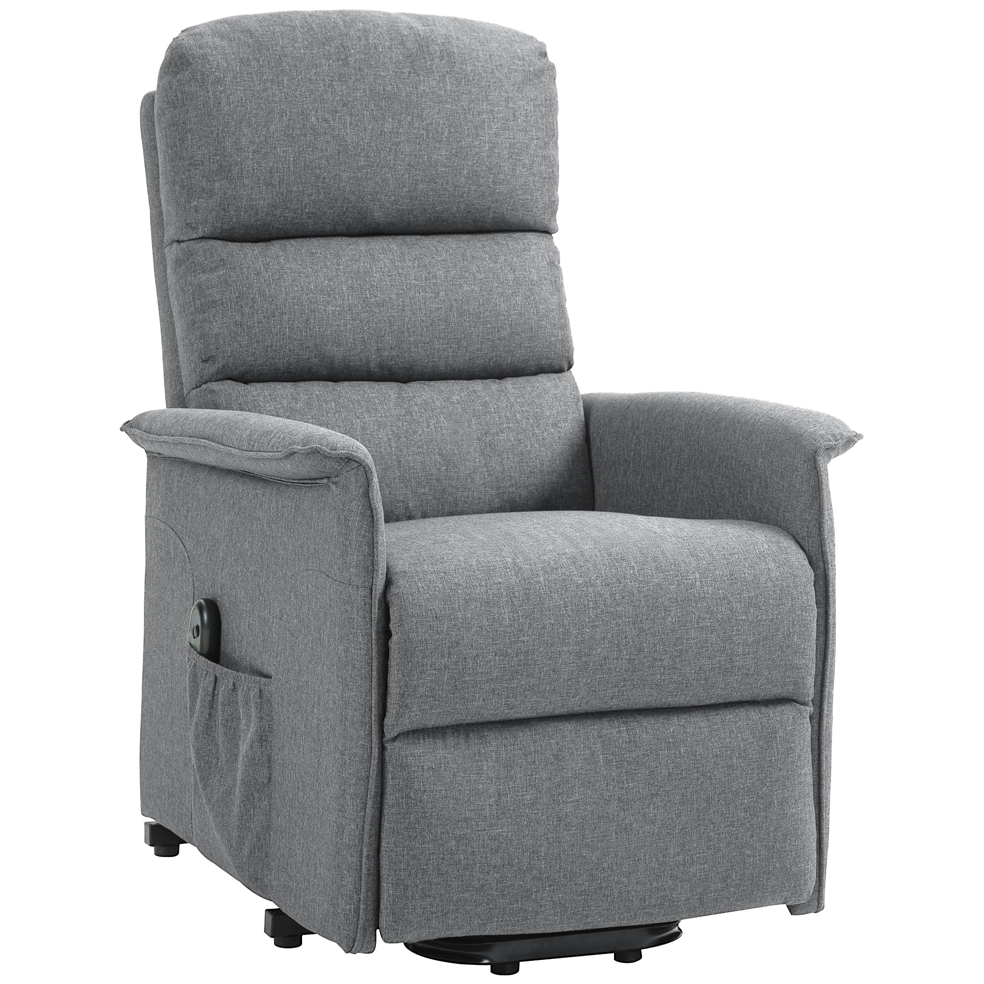 Power Lift Recliner Armchair for Elderly, Fabric Riser and Reclining Chair, Grey - Image 2