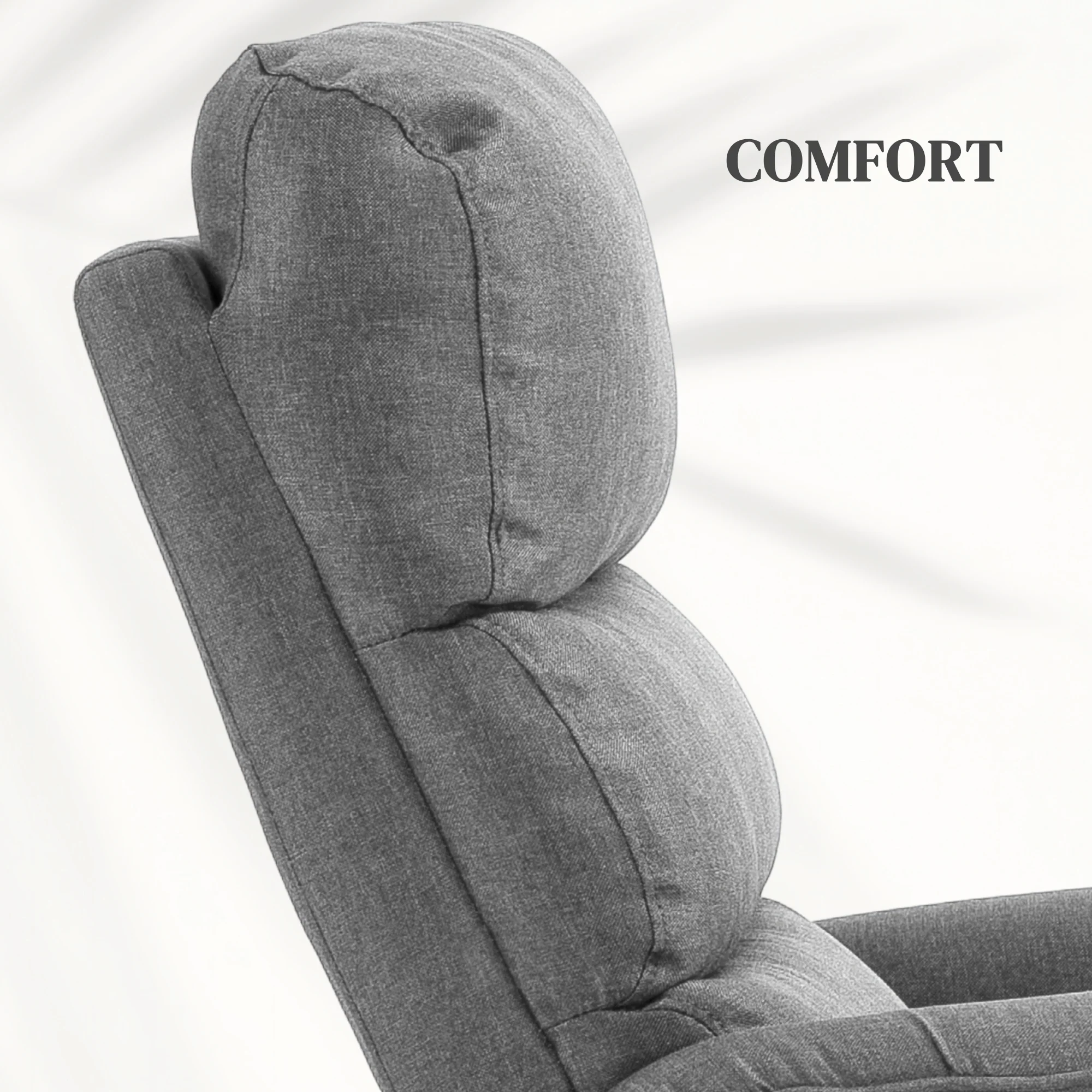 Power Lift Recliner Armchair for Elderly, Fabric Riser and Reclining Chair, Grey - Image 9