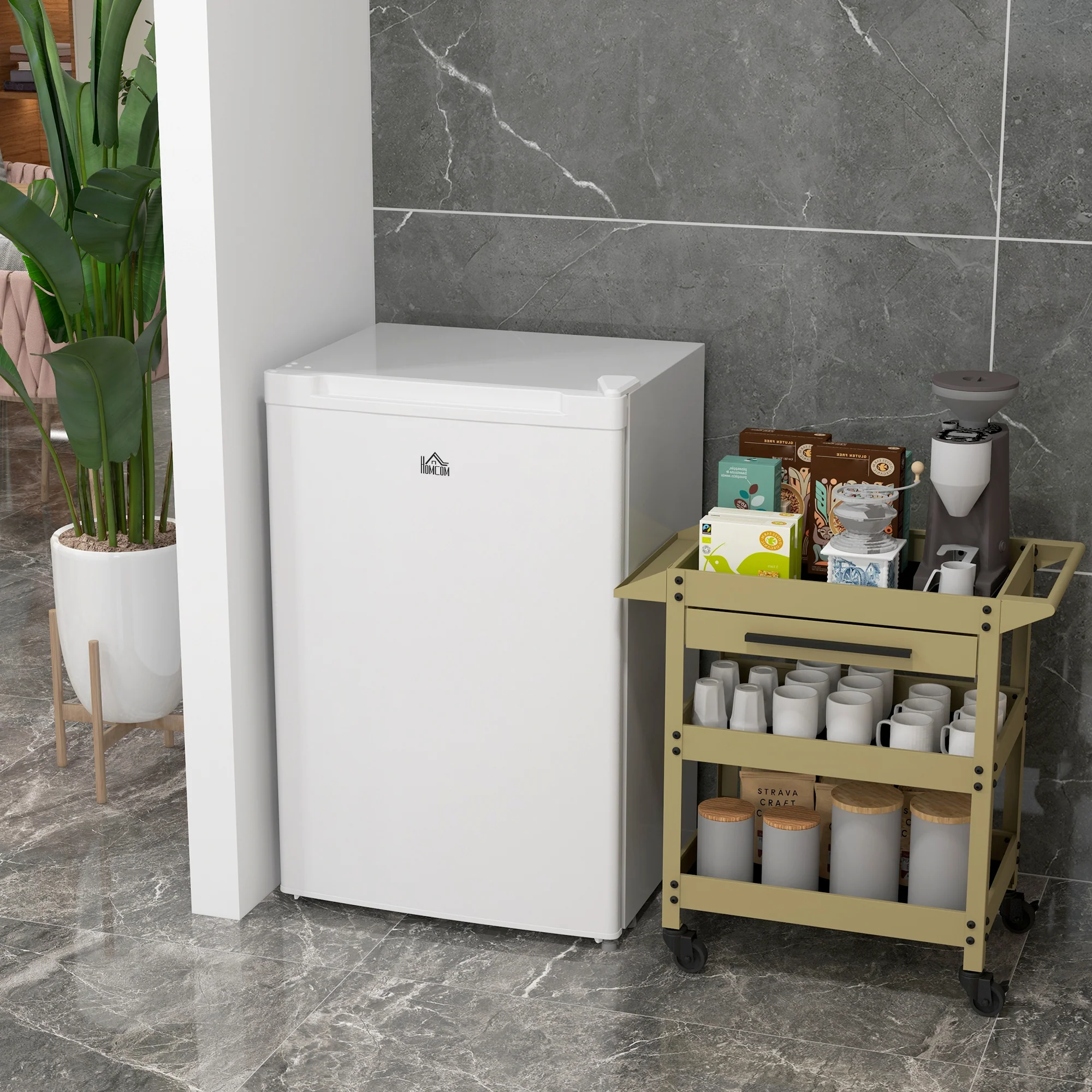 3 Cu Ft Upright Freezer with Reversible Door & Adjustable Thermostat, White - Image 4