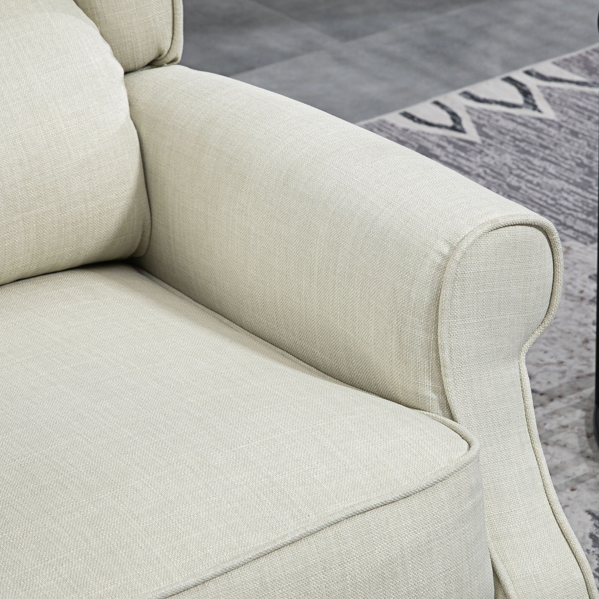 Heated Vibrating Massage Wingback Push Back Recliner Chair with Footrest, White - Image 11